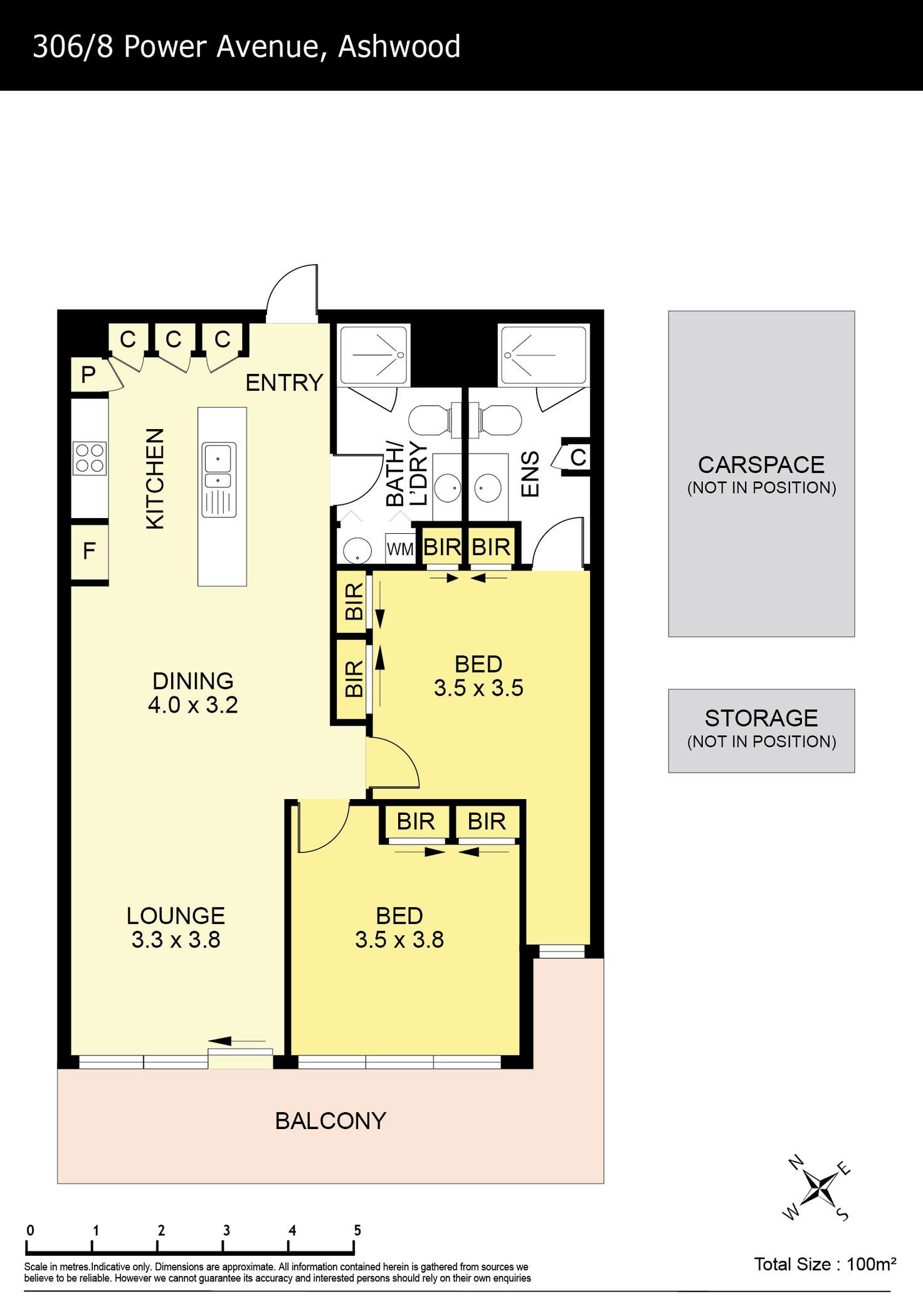 Floorplan of Homely apartment listing, 306/8 Power Avenue, Ashwood VIC 3147