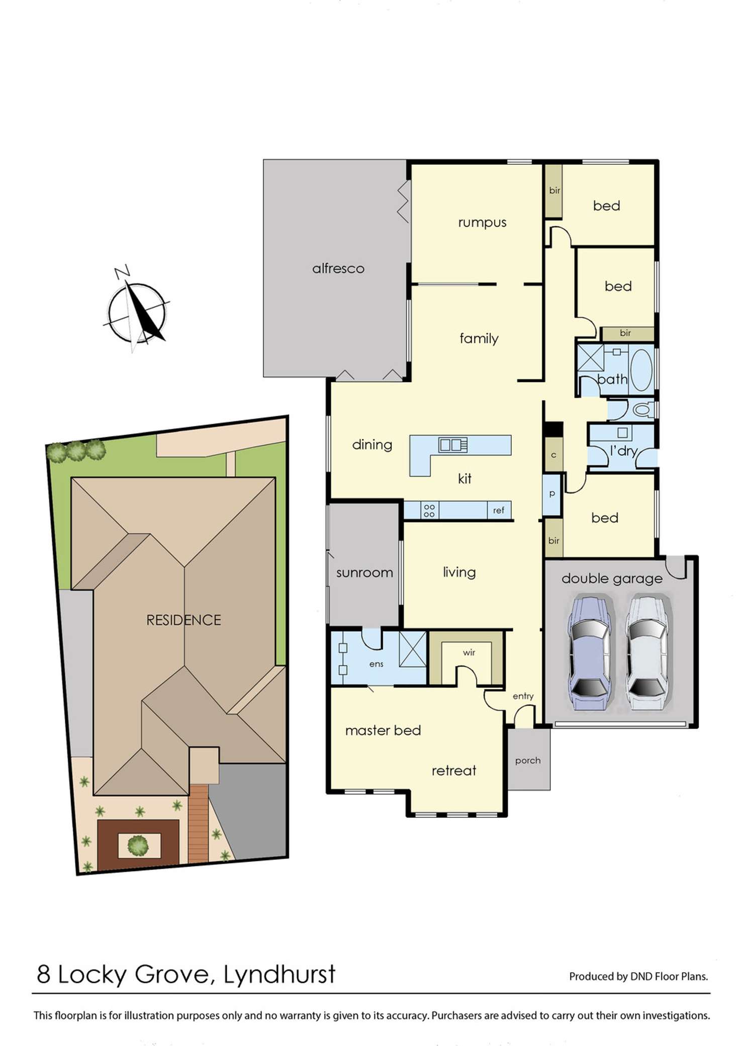 Floorplan of Homely house listing, 8 Locky Grove, Lyndhurst VIC 3975