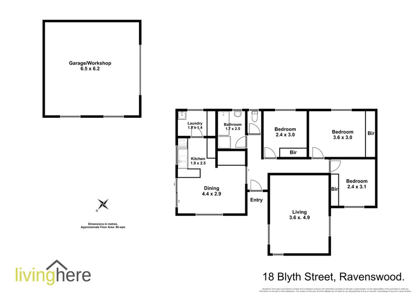 Floorplan of Homely house listing, 18 Blyth Street, Ravenswood TAS 7250