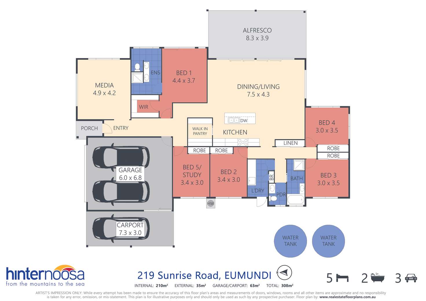 Floorplan of Homely house listing, 219 Sunrise Road, Eumundi QLD 4562