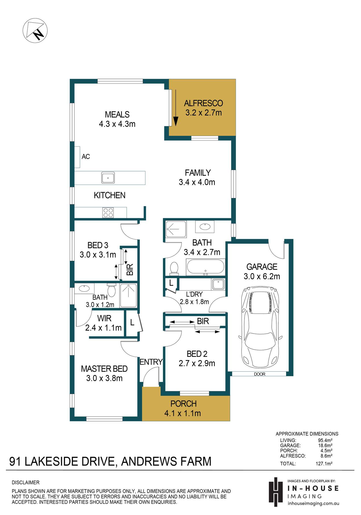 Floorplan of Homely house listing, 91 Lakeside Drive, Andrews Farm SA 5114