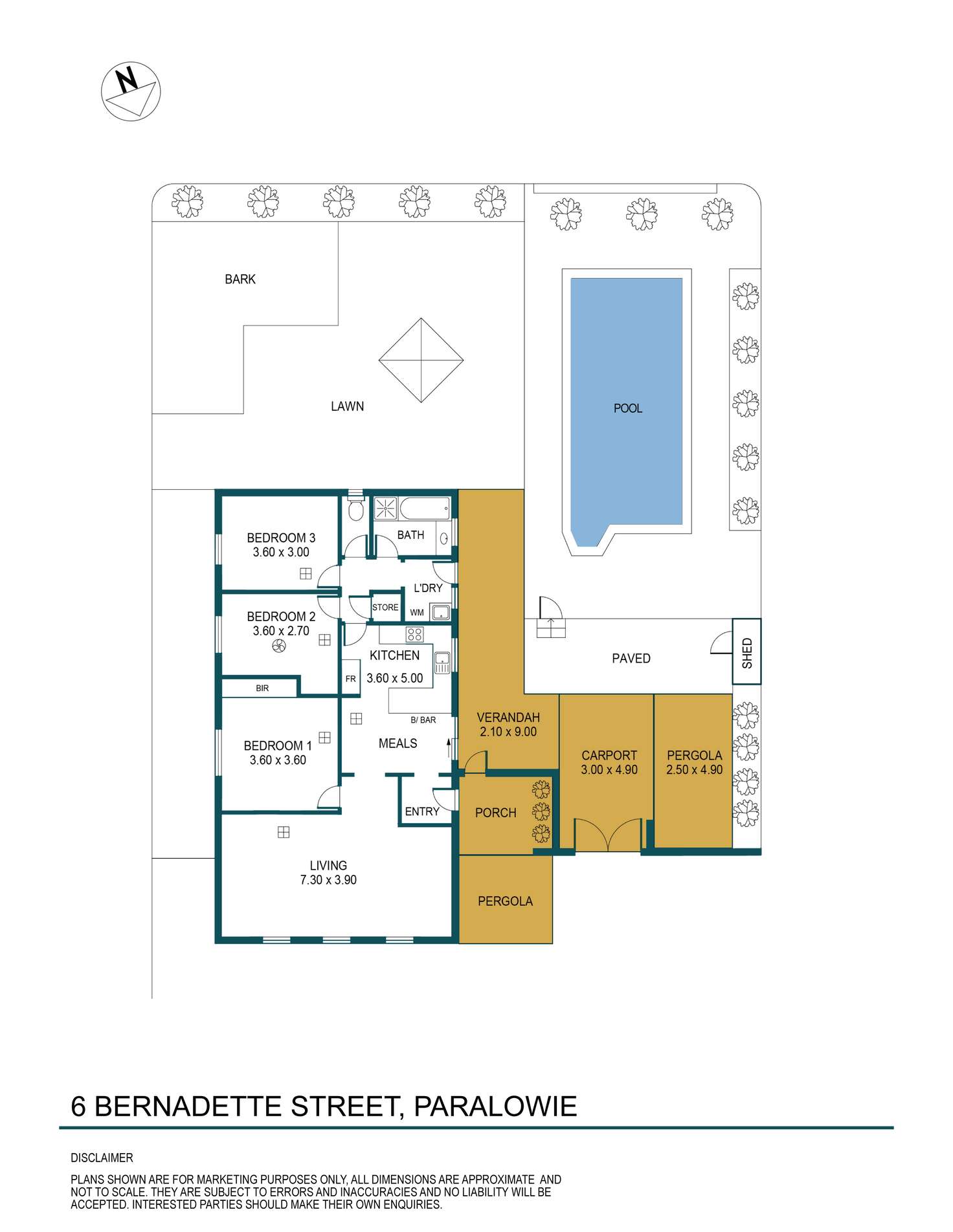 Floorplan of Homely house listing, 6 Bernadette Street, Paralowie SA 5108