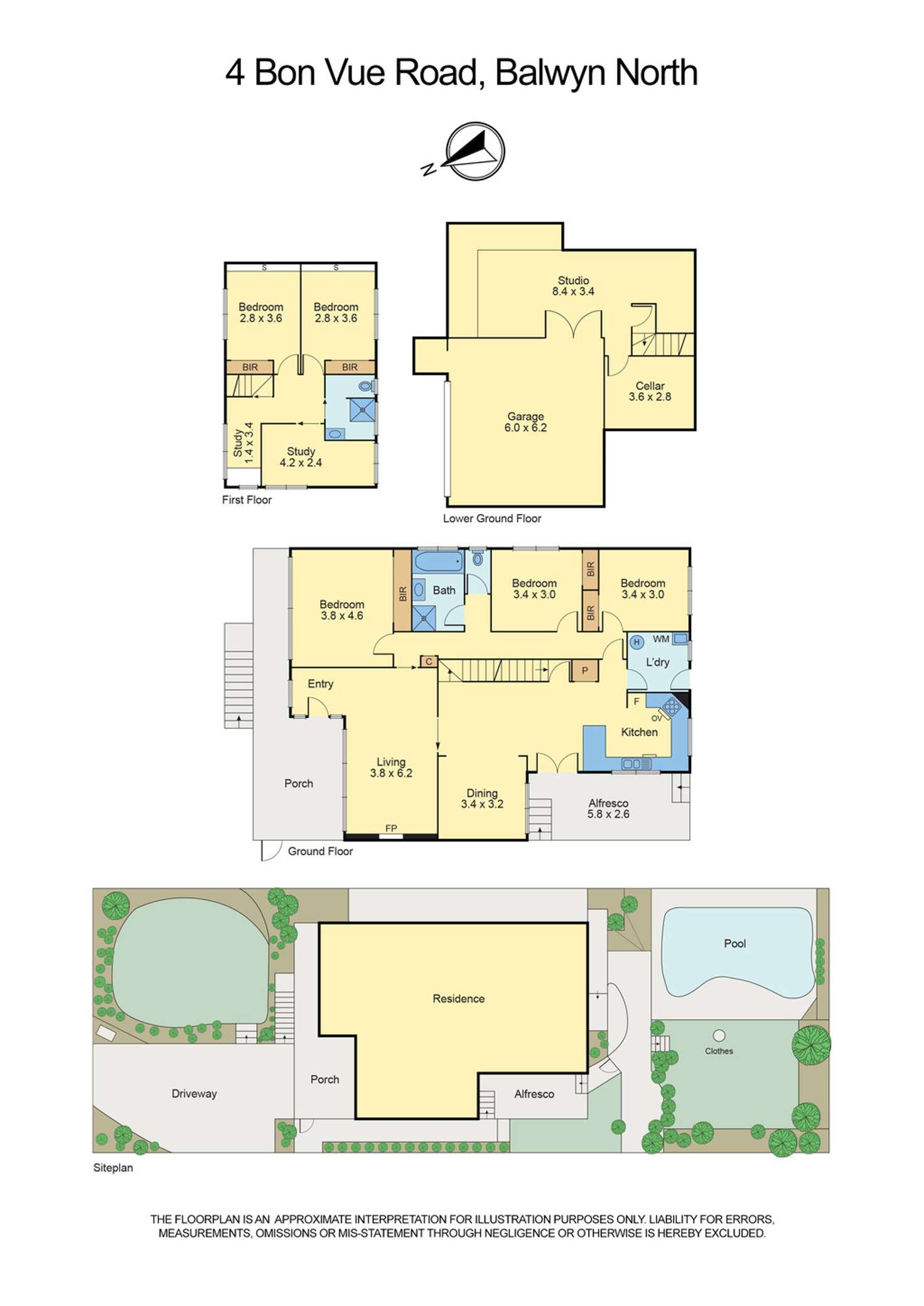 Floorplan of Homely house listing, 4 Bon Vue Road, Balwyn North VIC 3104