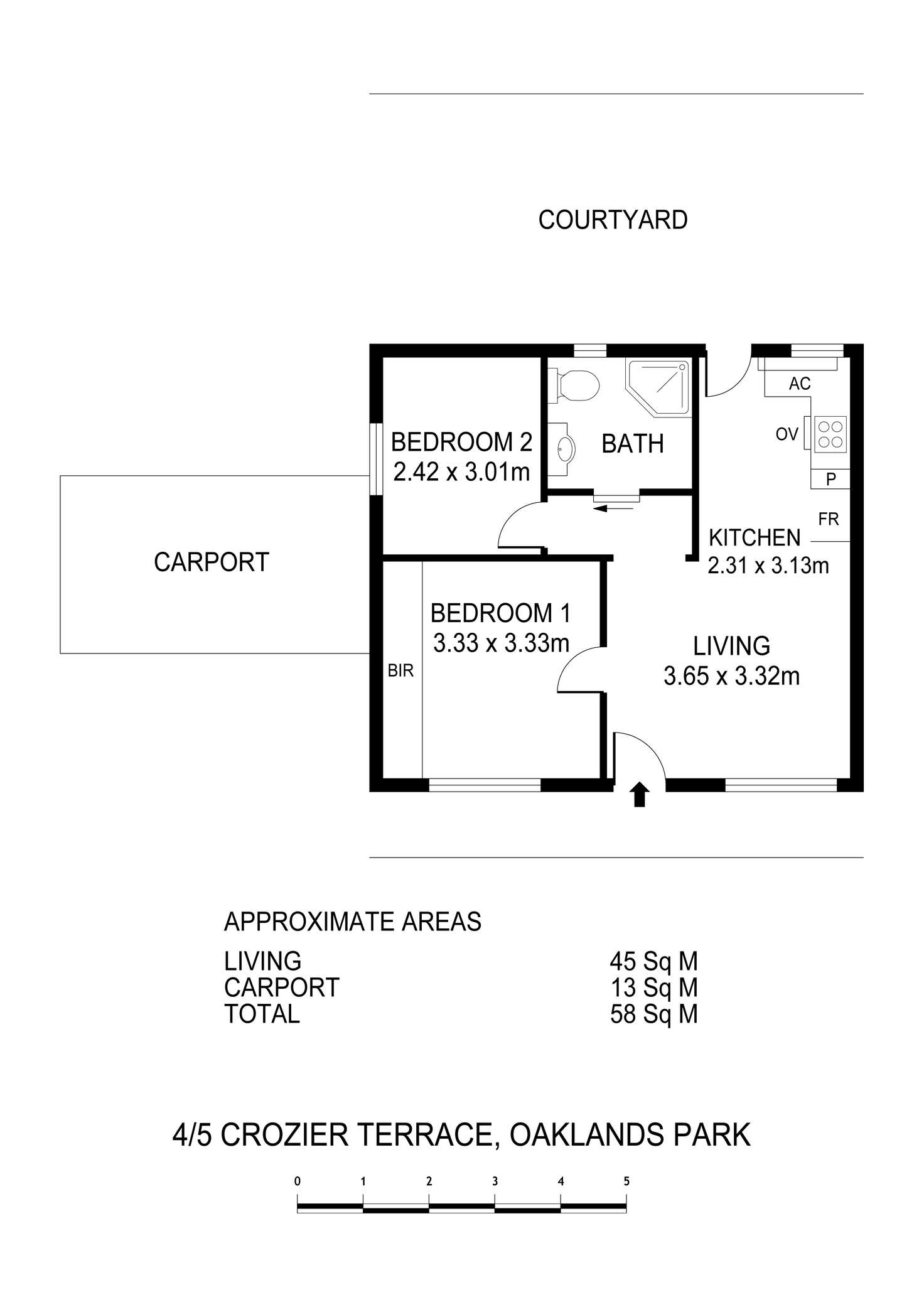 Floorplan of Homely unit listing, 4/5 Crozier Terrace, Oaklands Park SA 5046