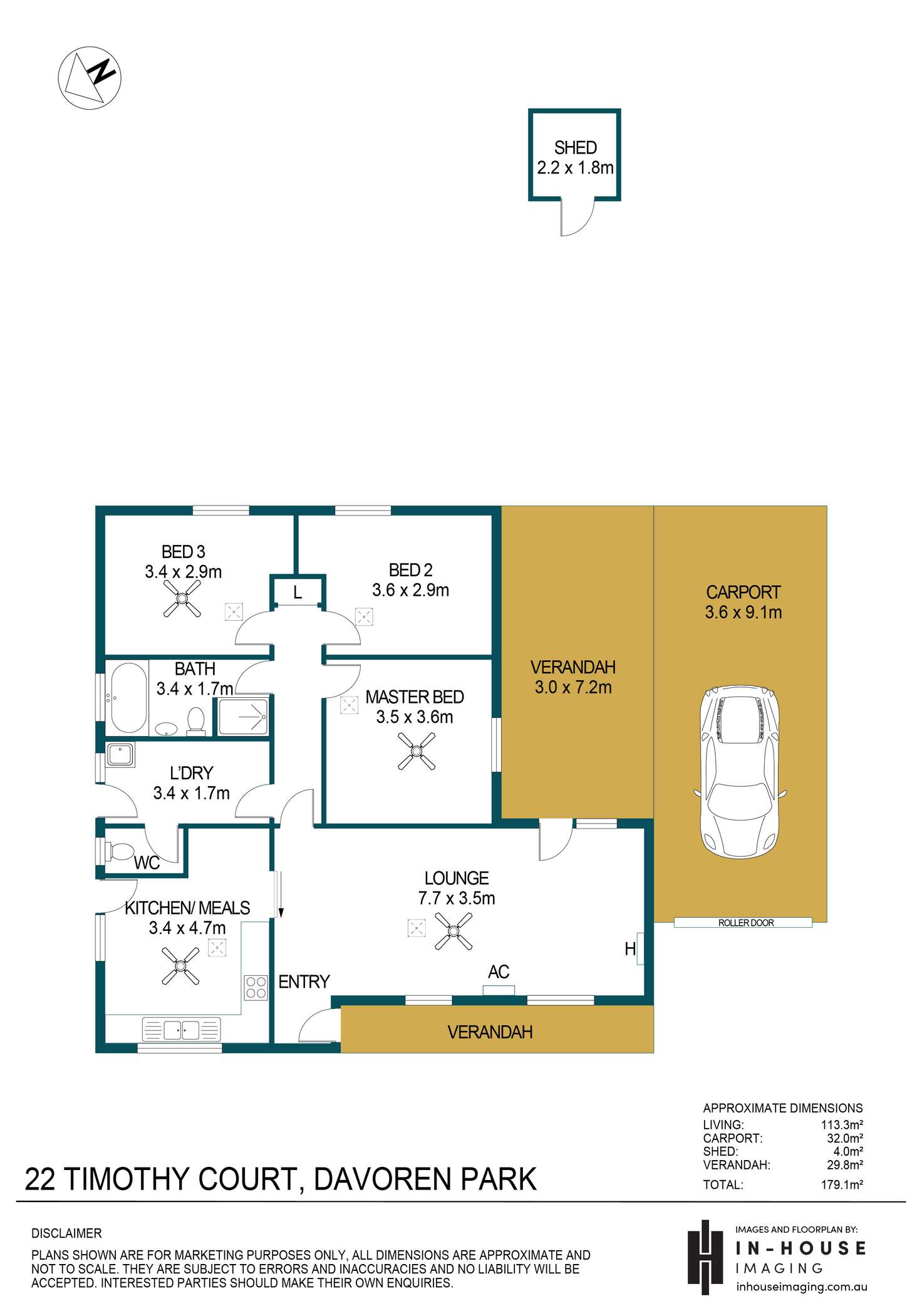 Floorplan of Homely house listing, 22 Timothy Court, Davoren Park SA 5113