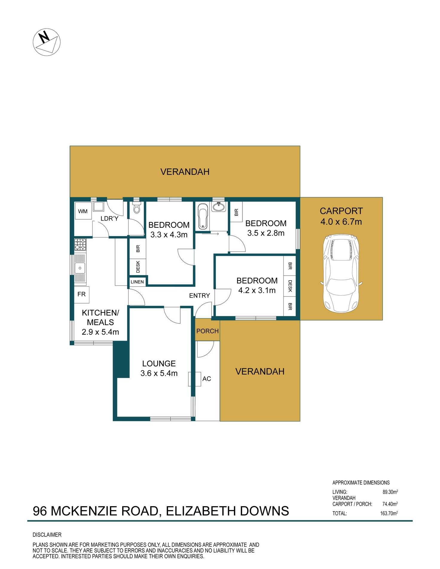 Floorplan of Homely house listing, 96 McKenzie Road, Elizabeth Downs SA 5113