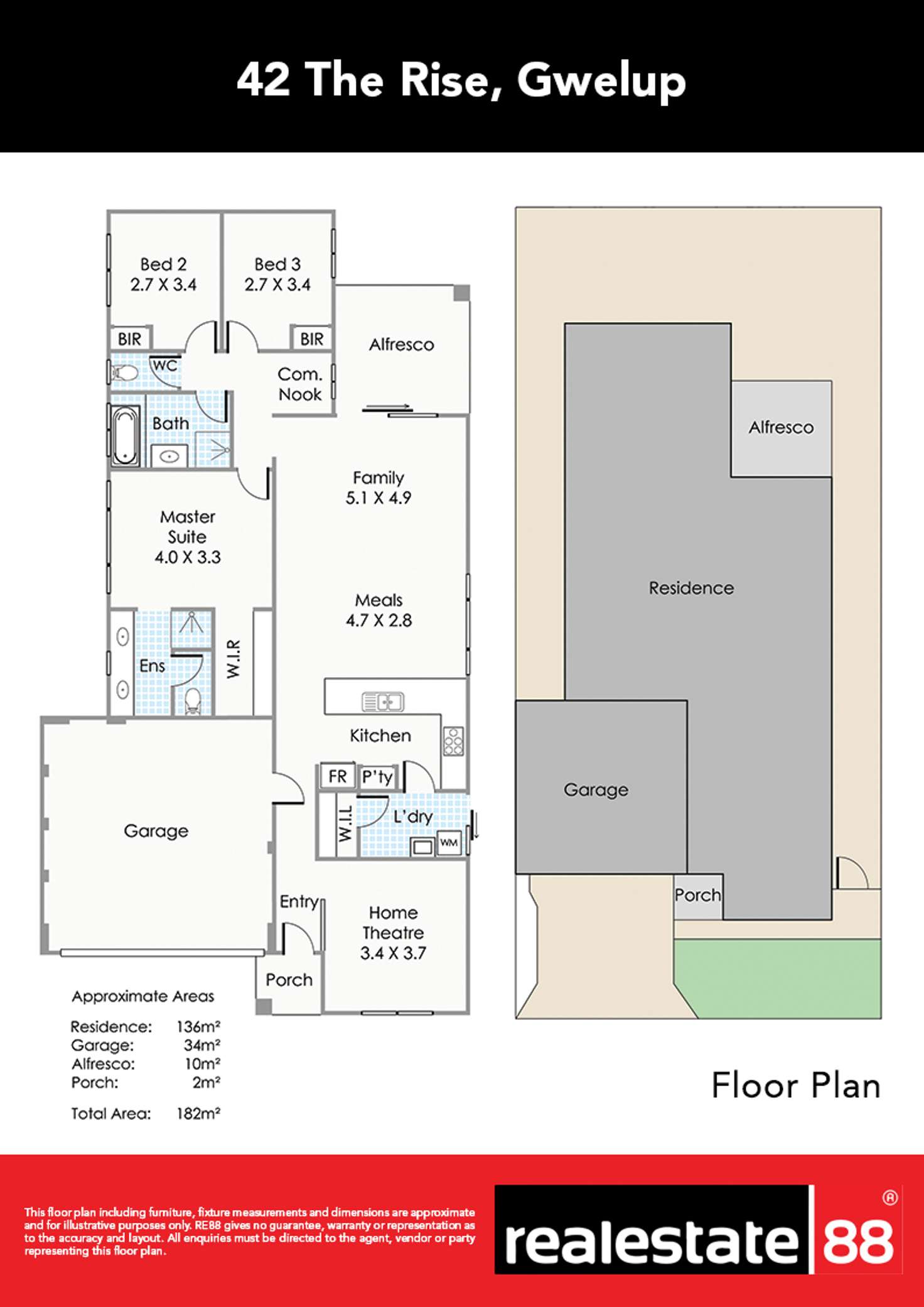 Floorplan of Homely house listing, 42 The Rise, Gwelup WA 6018