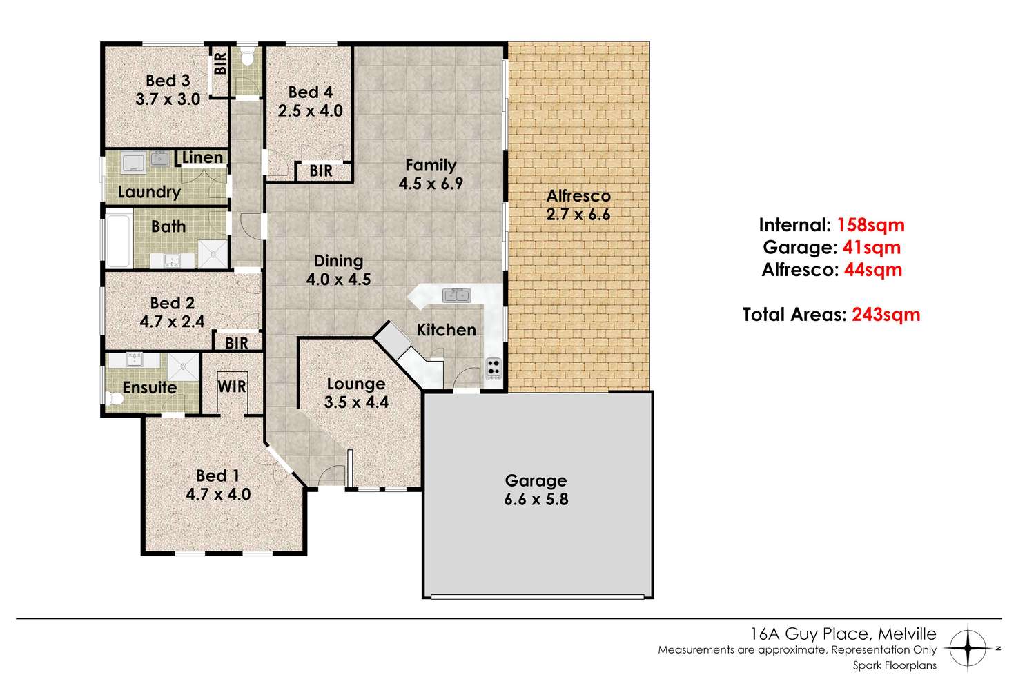 Floorplan of Homely house listing, 16A Guy Place, Melville WA 6156