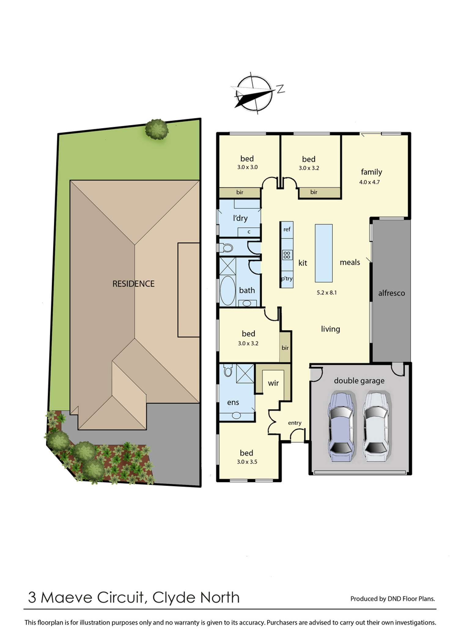 Floorplan of Homely house listing, 3 Maeve Circuit, Clyde North VIC 3978