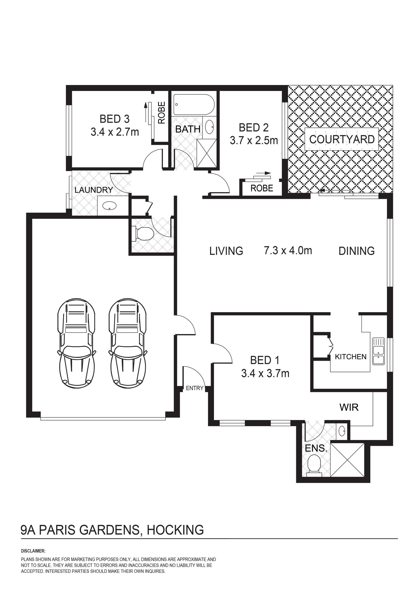 Floorplan of Homely house listing, 9A Paris Gardens, Hocking WA 6065