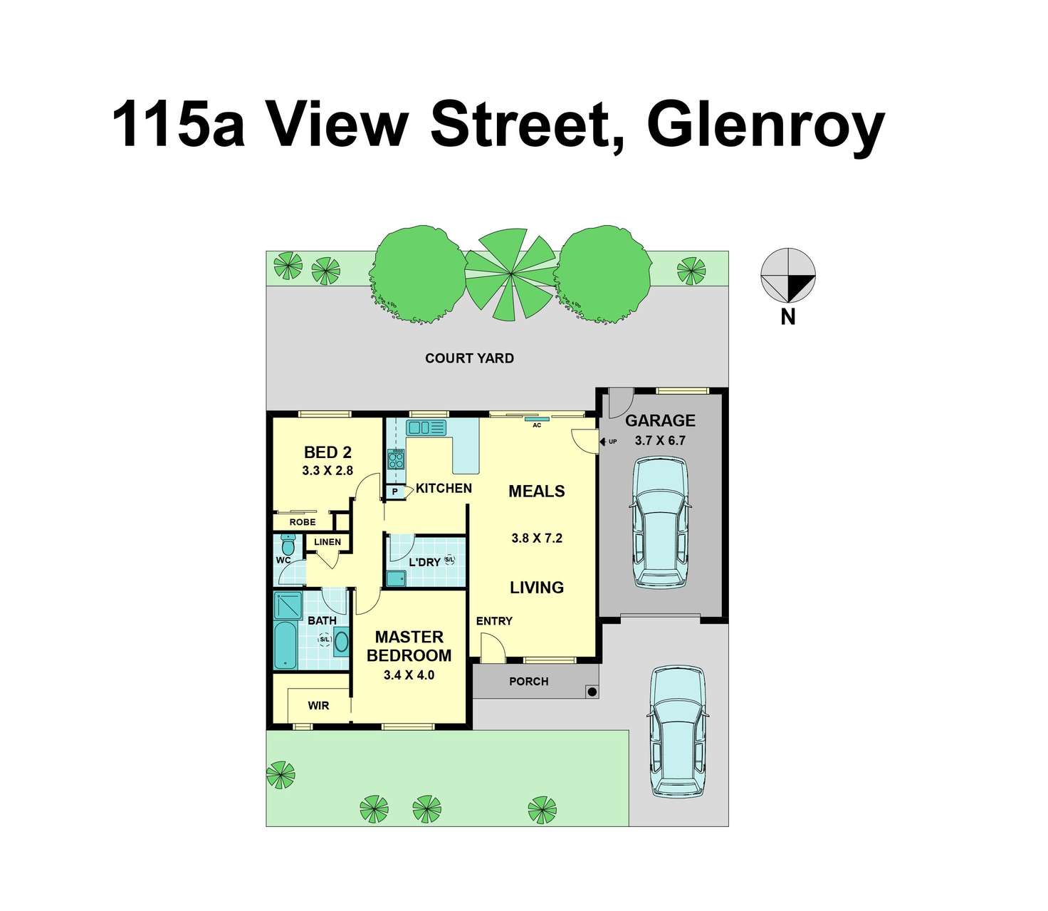 Floorplan of Homely villa listing, 115A View Street, Glenroy VIC 3046