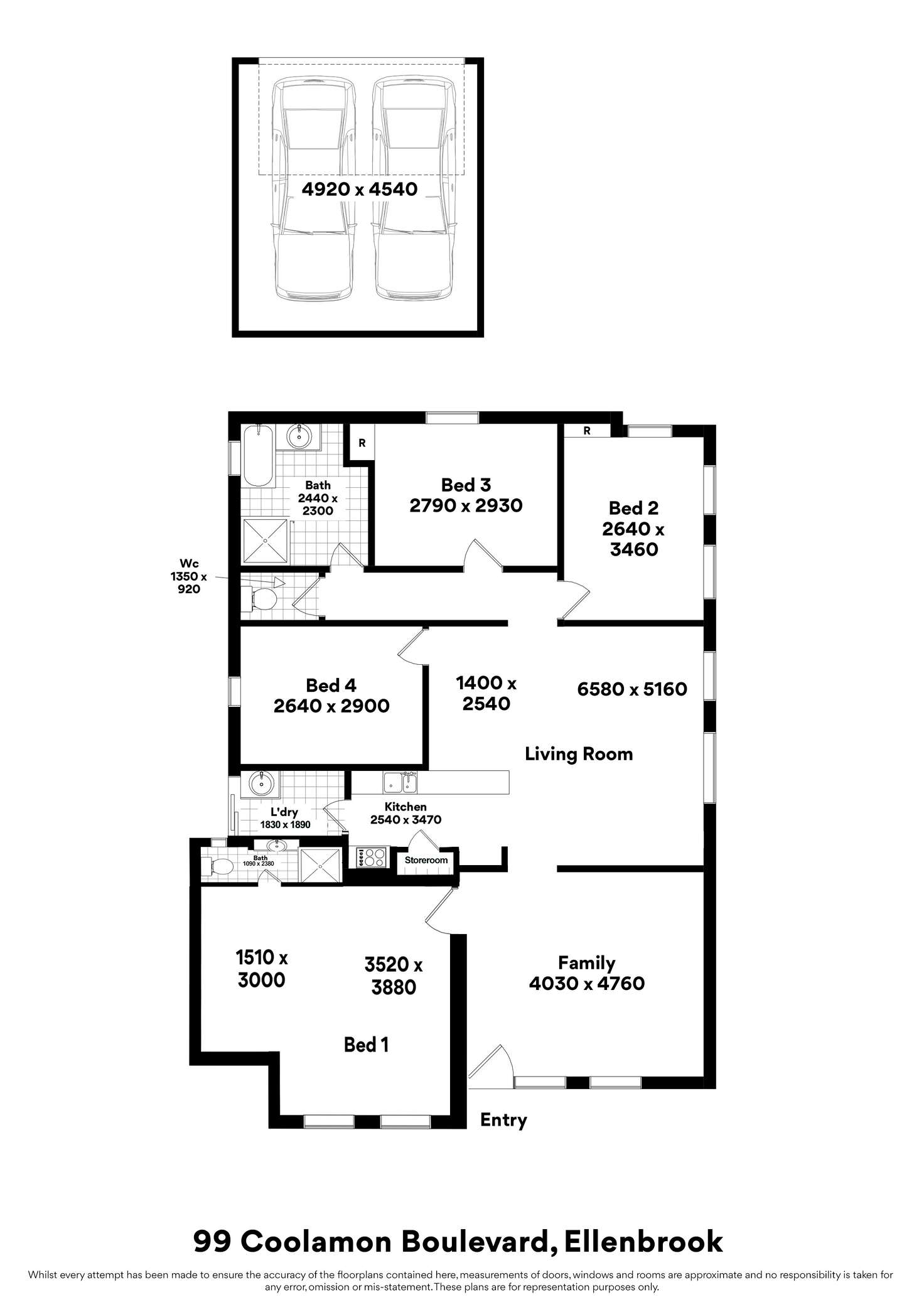 Floorplan of Homely house listing, 99 Coolamon Boulevard, Ellenbrook WA 6069