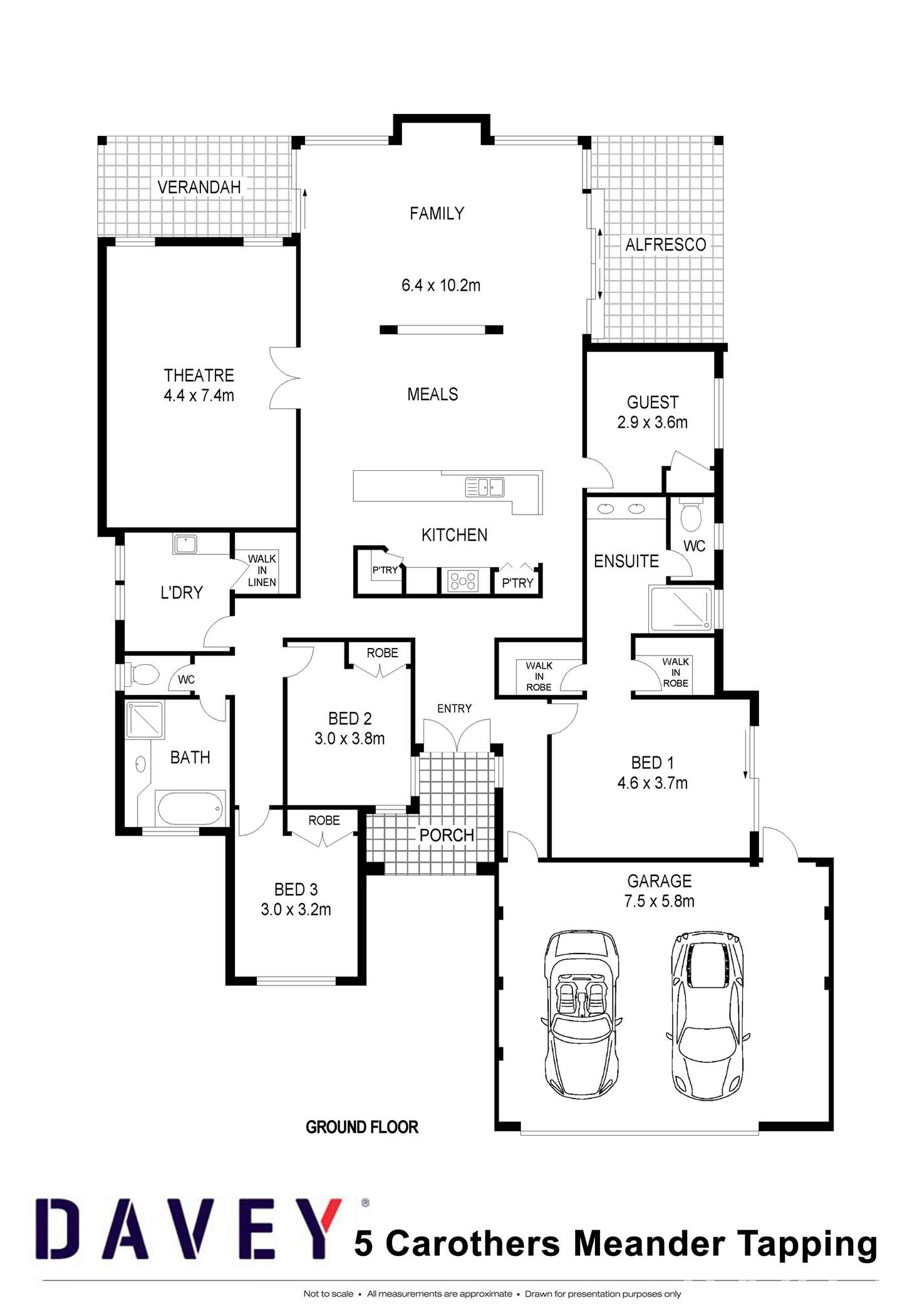 Floorplan of Homely house listing, 5 Carothers Meander, Tapping WA 6065