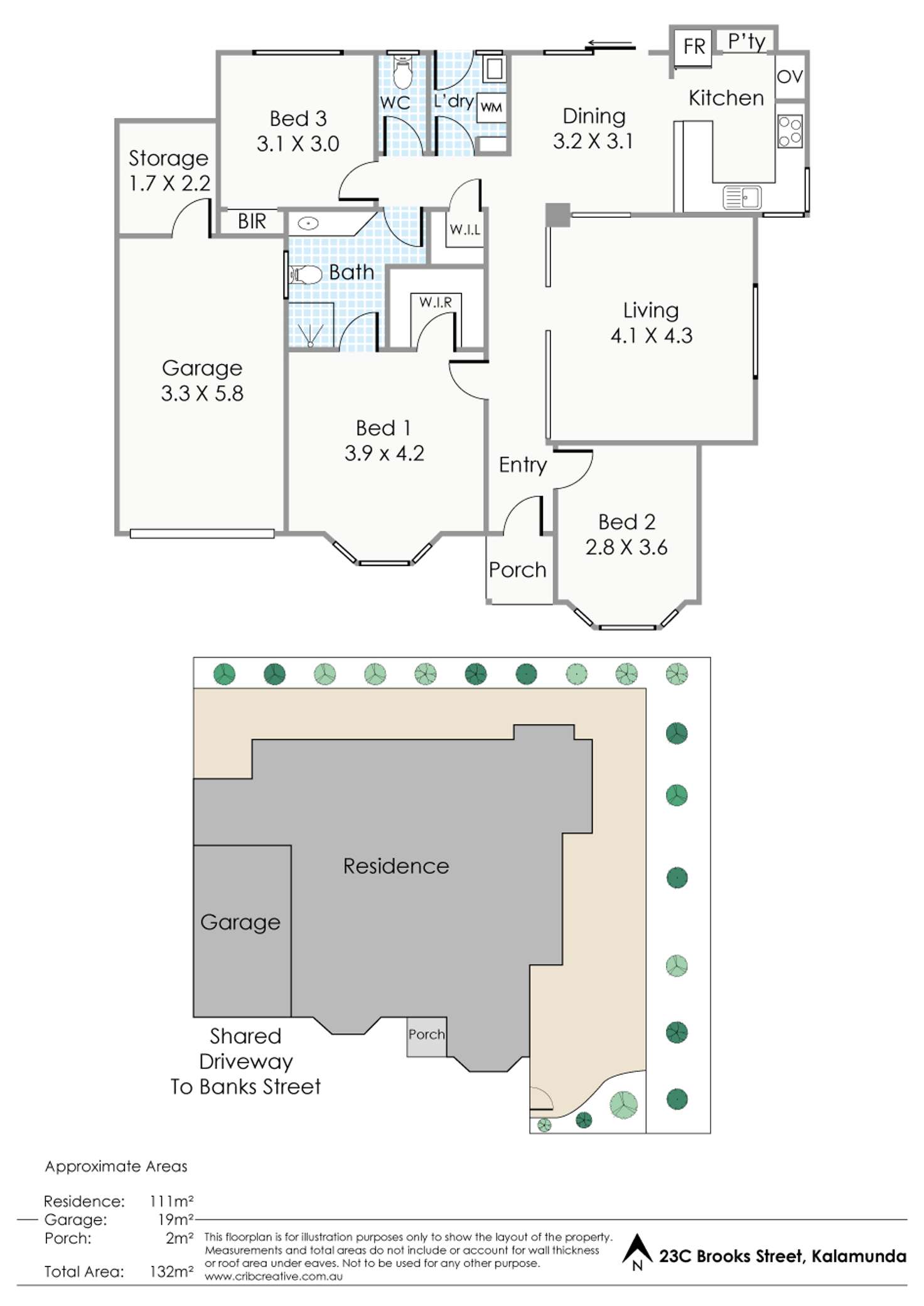 Floorplan of Homely villa listing, 23C Brooks Street, Kalamunda WA 6076