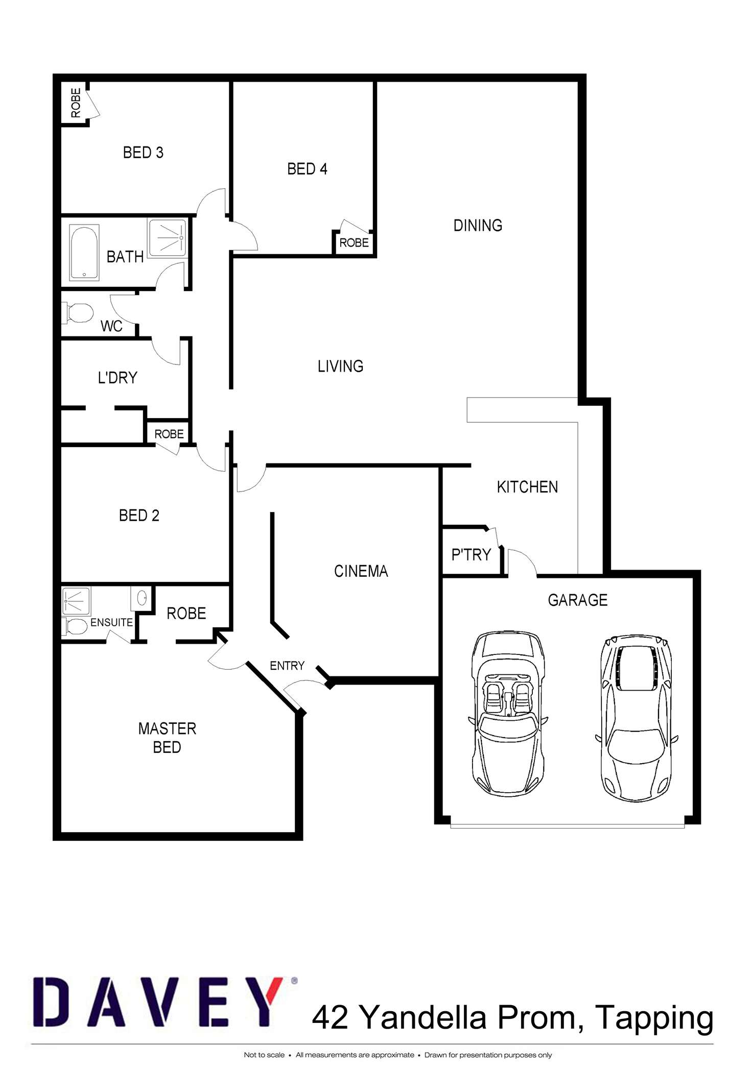 Floorplan of Homely house listing, 42 Yandella Promenade, Tapping WA 6065