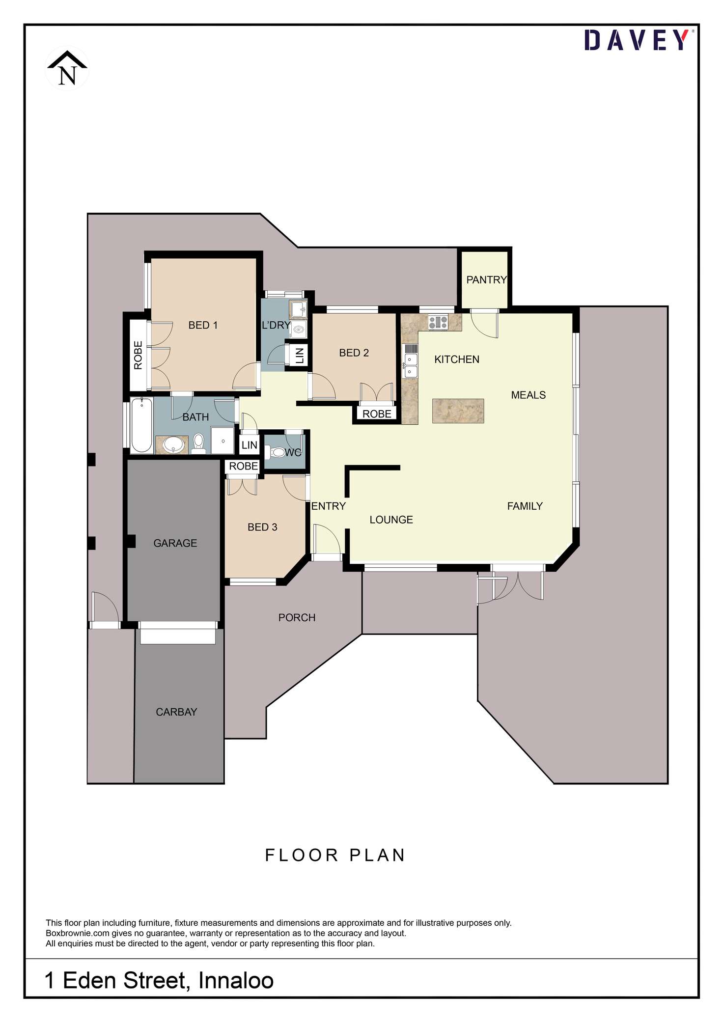 Floorplan of Homely house listing, 1 Eden Street, Innaloo WA 6018