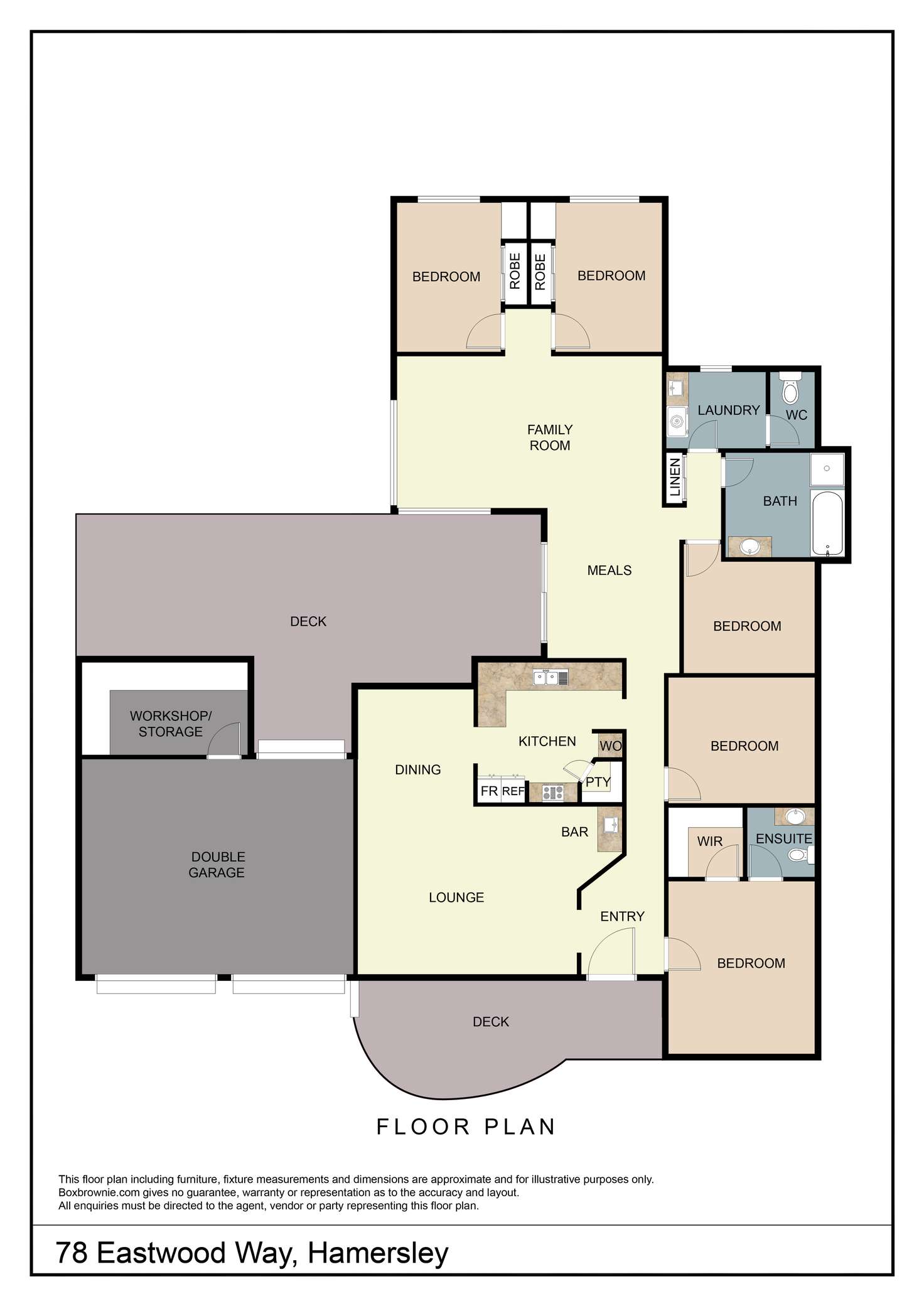 Floorplan of Homely house listing, 78 Eastwood Way, Hamersley WA 6022