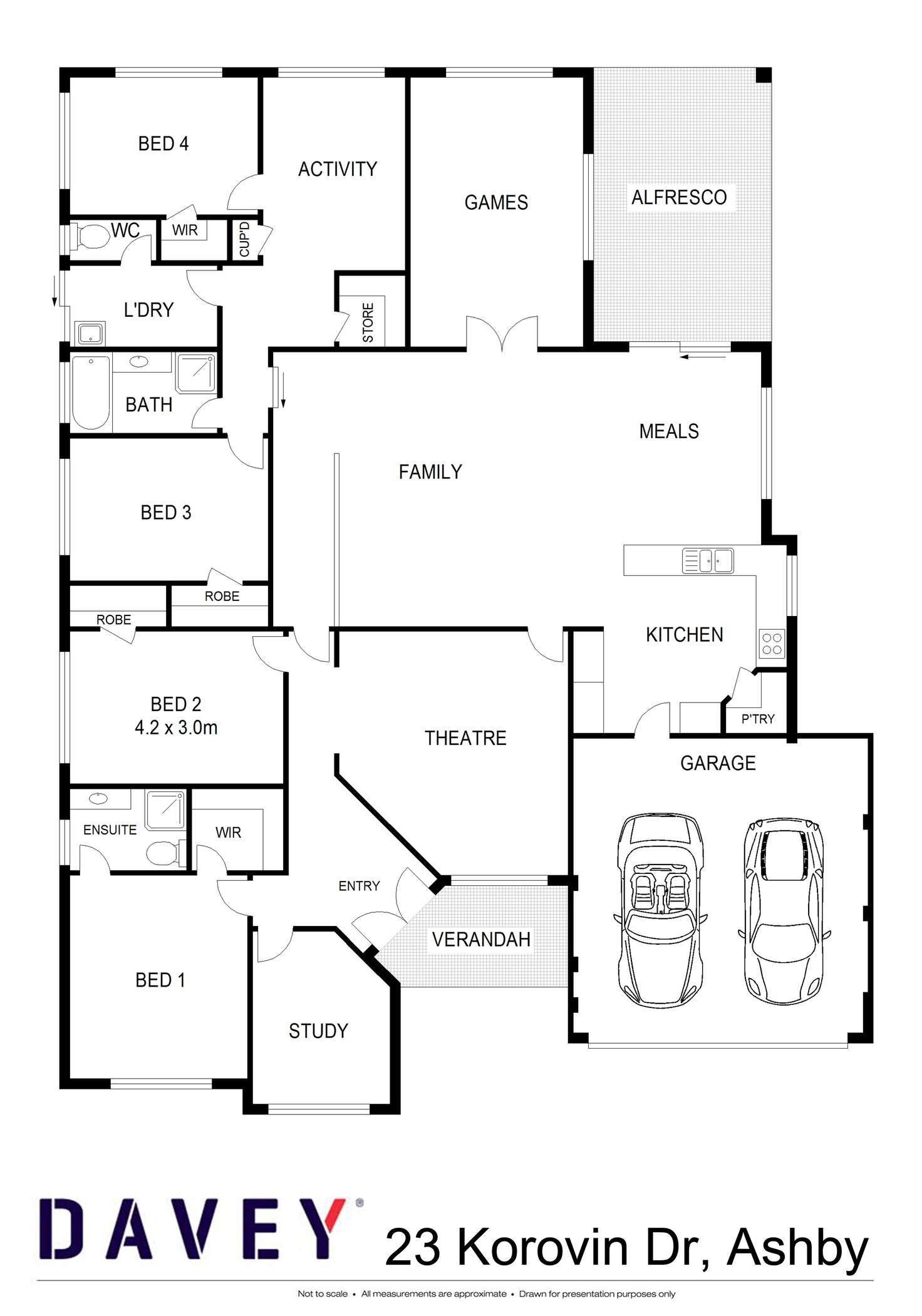 Floorplan of Homely house listing, 23 Korovin Drive, Ashby WA 6065