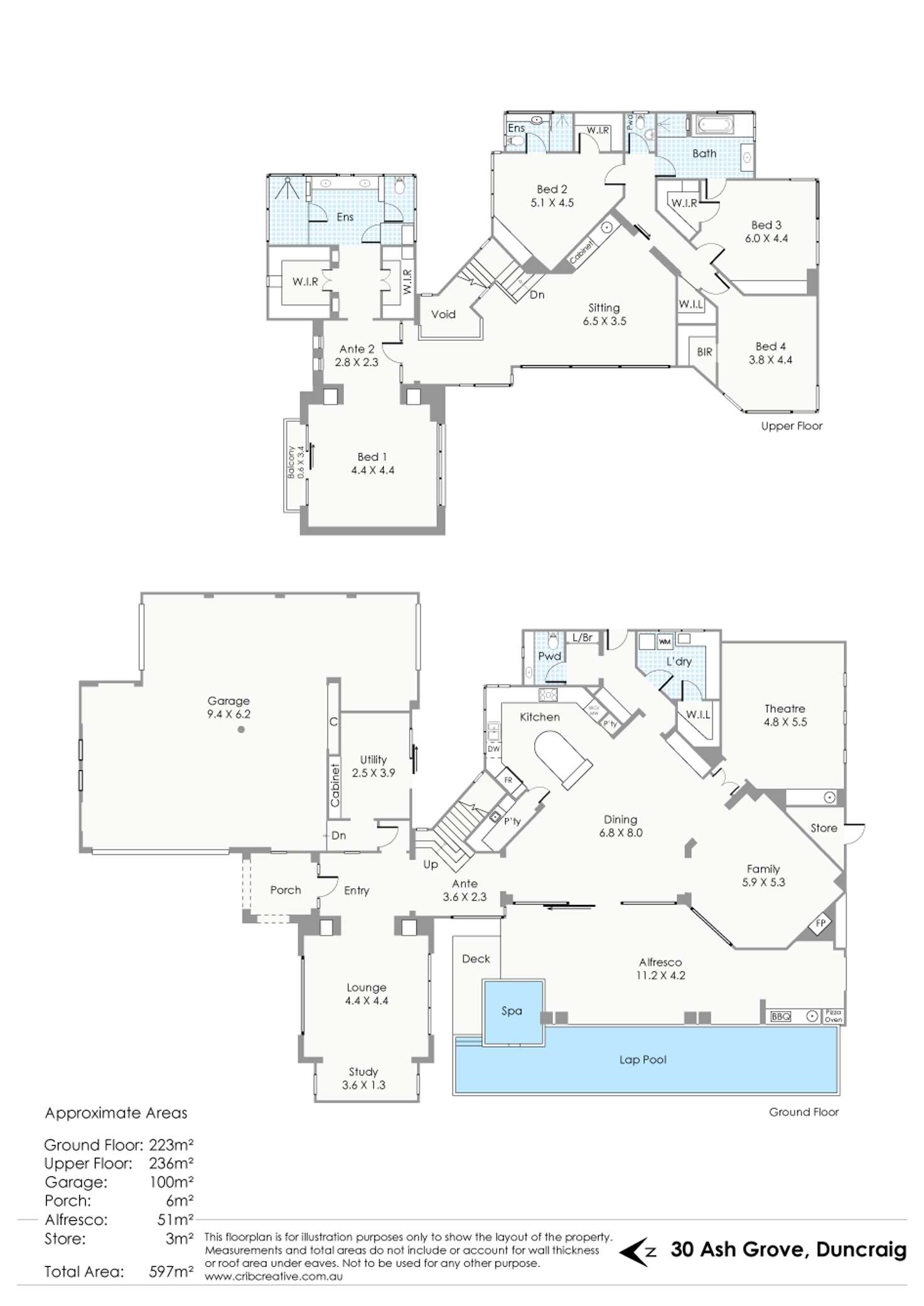 Floorplan of Homely house listing, 30 Ash Grove, Duncraig WA 6023