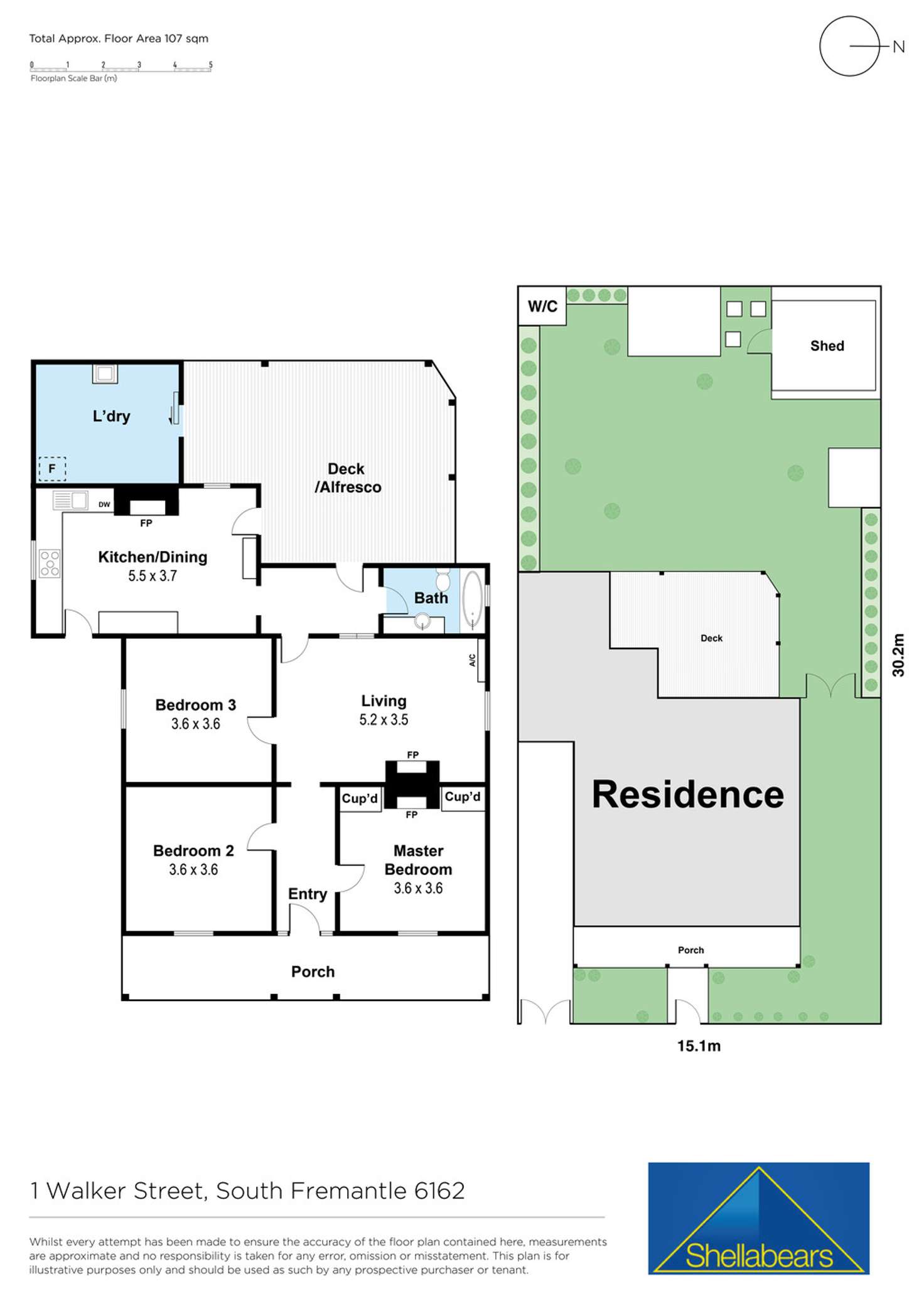 Floorplan of Homely house listing, 1 Walker Street, South Fremantle WA 6162