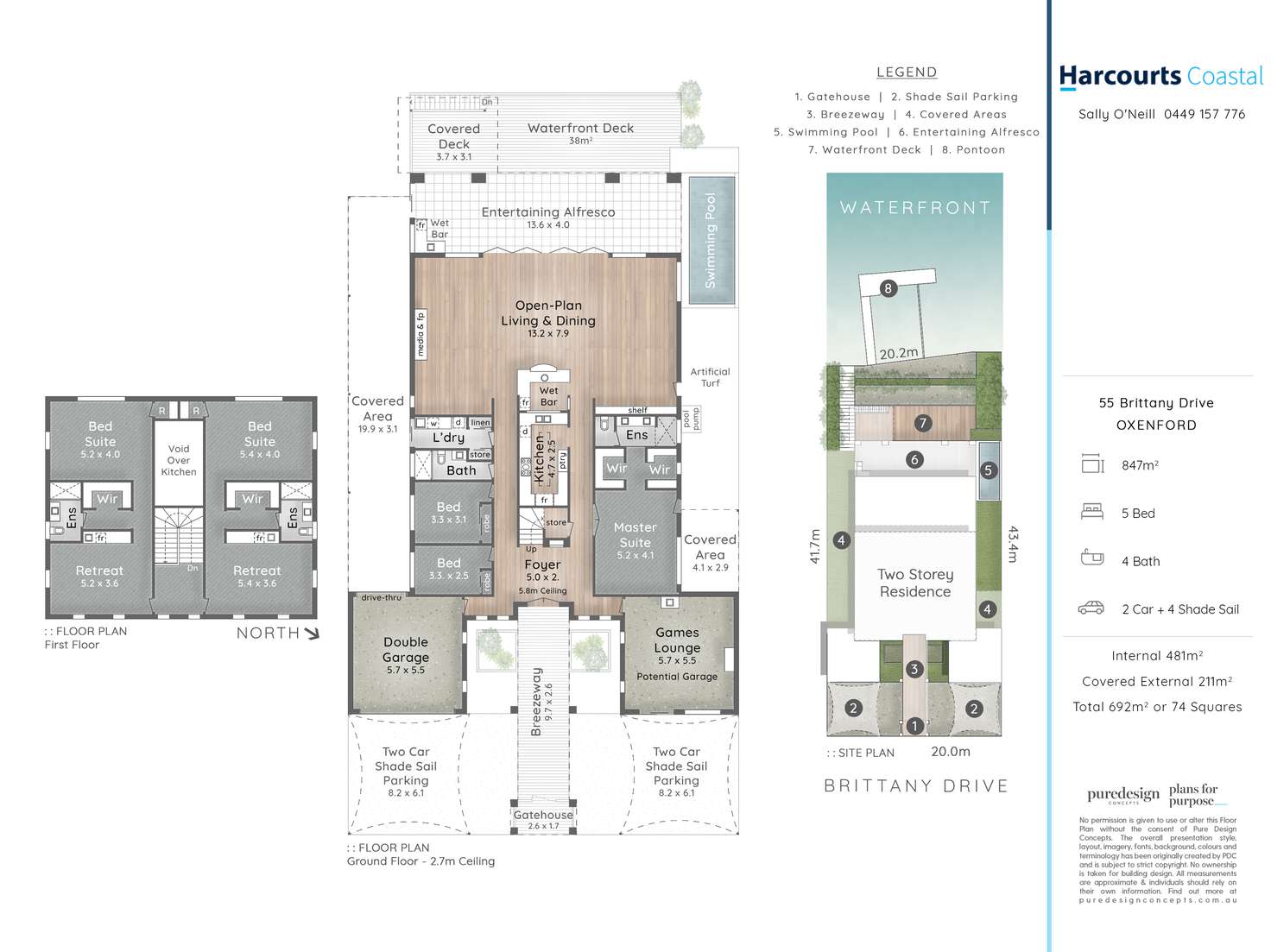 Floorplan of Homely house listing, 55 Brittany Drive, Oxenford QLD 4210