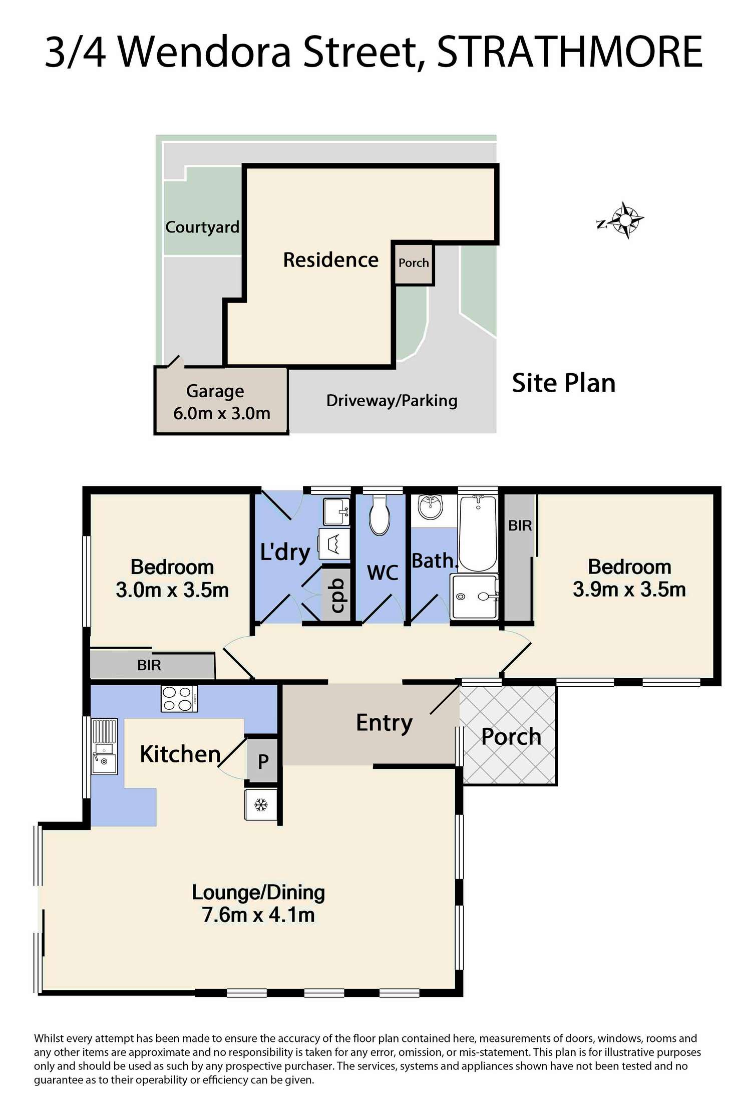 Floorplan of Homely villa listing, 3/4 Wendora Street, Strathmore VIC 3041