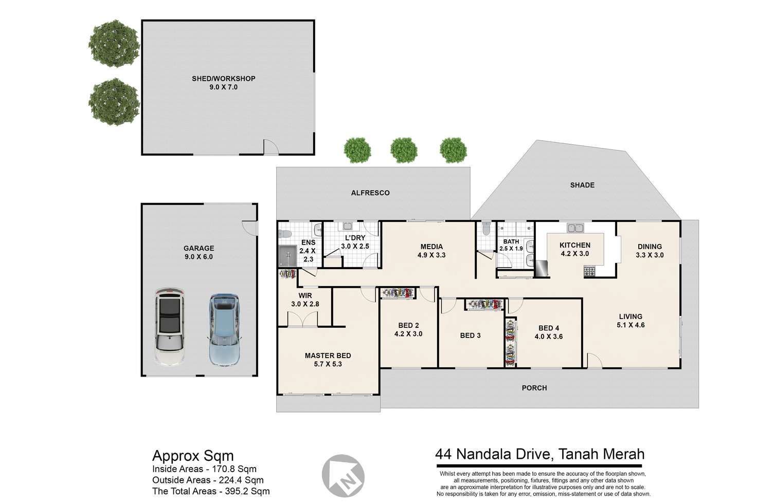 Floorplan of Homely house listing, 44 Nandala Drive, Tanah Merah QLD 4128