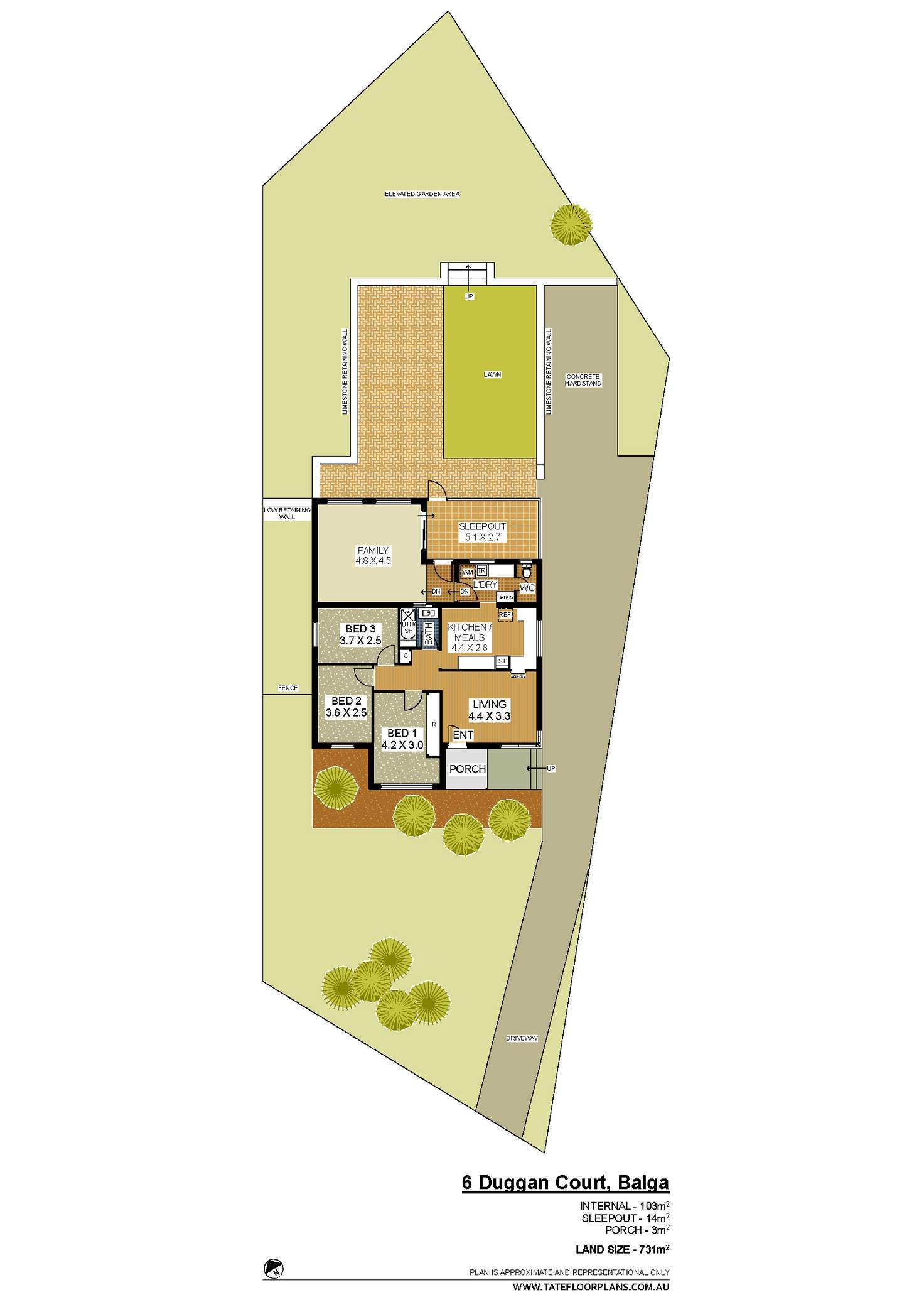 Floorplan of Homely house listing, 6 Duggan Court, Balga WA 6061
