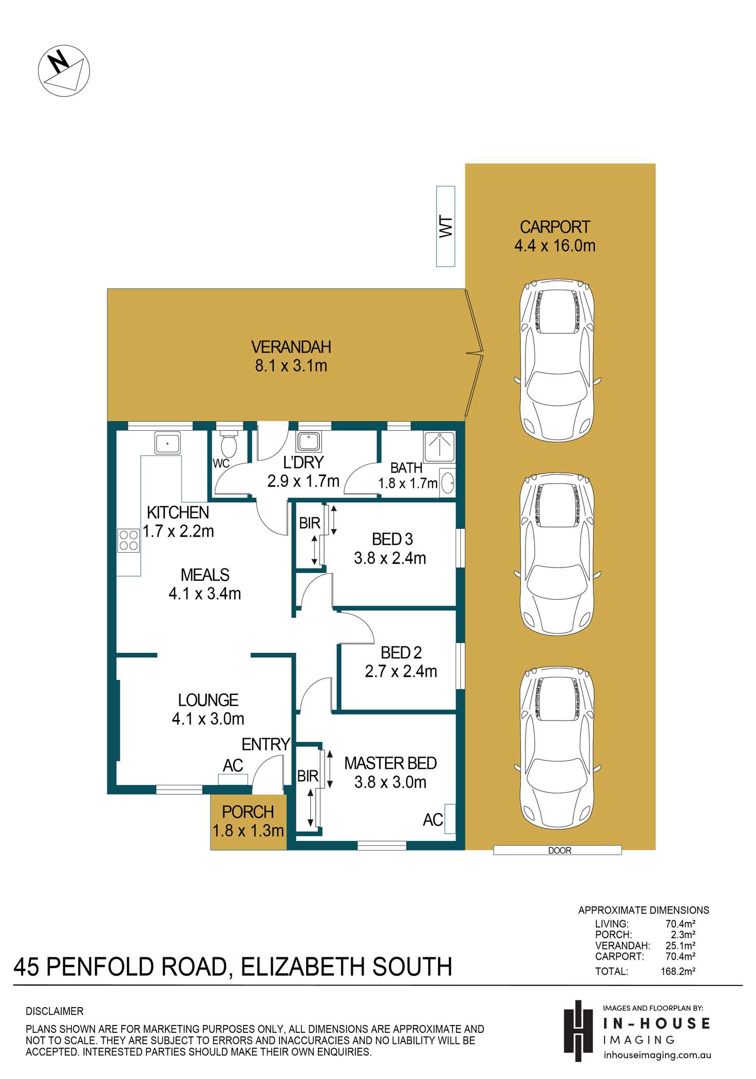 Floorplan of Homely house listing, 45 Penfold Road, Elizabeth South SA 5112