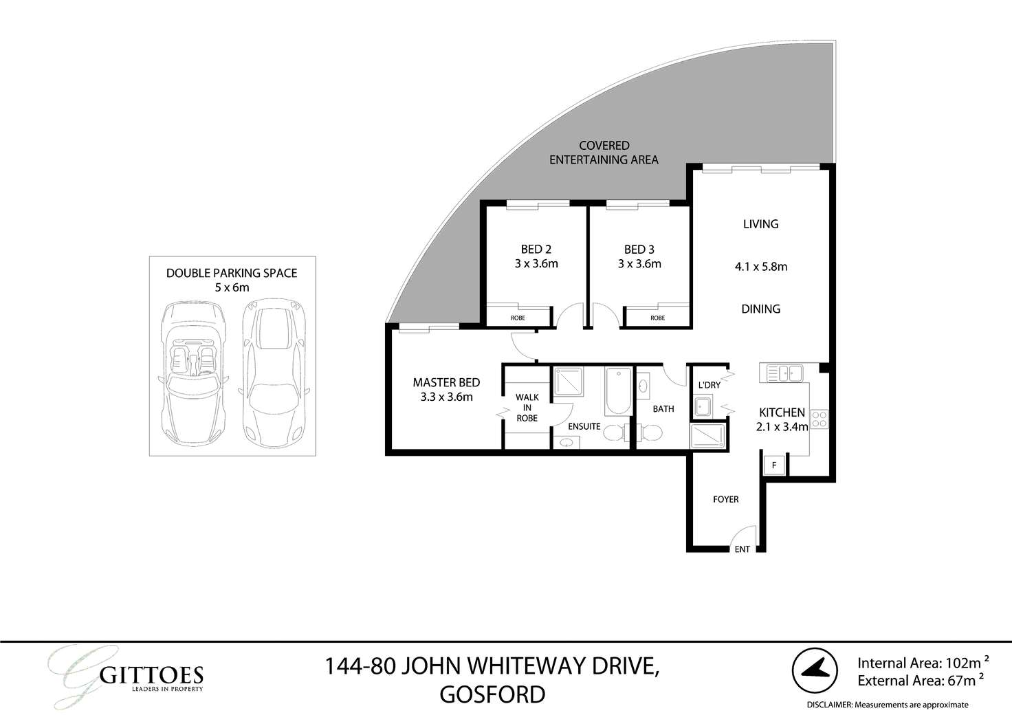 Floorplan of Homely unit listing, 144/80 John Whiteway Drive, Gosford NSW 2250