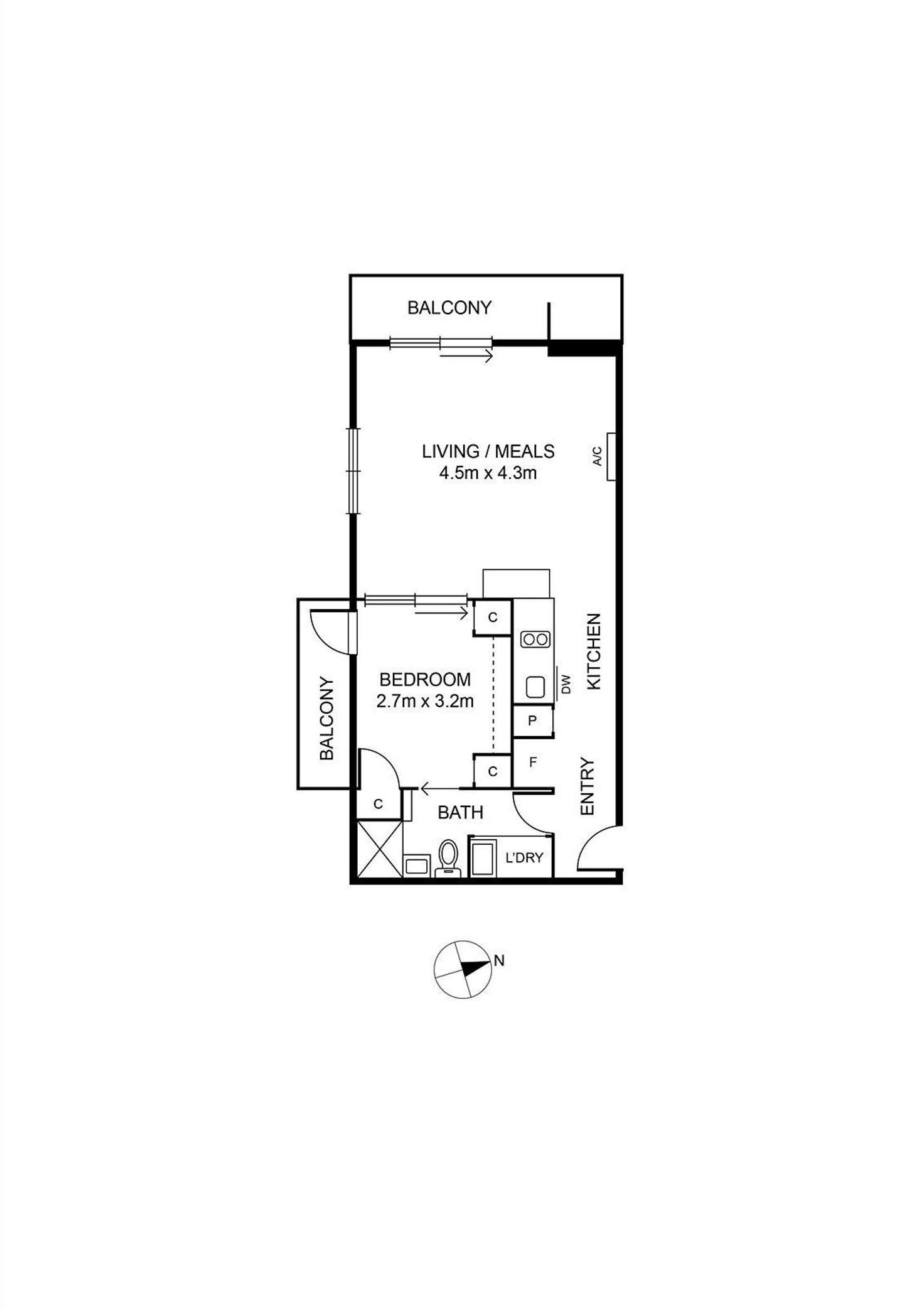 Floorplan of Homely apartment listing, 204/19 Hall Street, Moonee Ponds VIC 3039