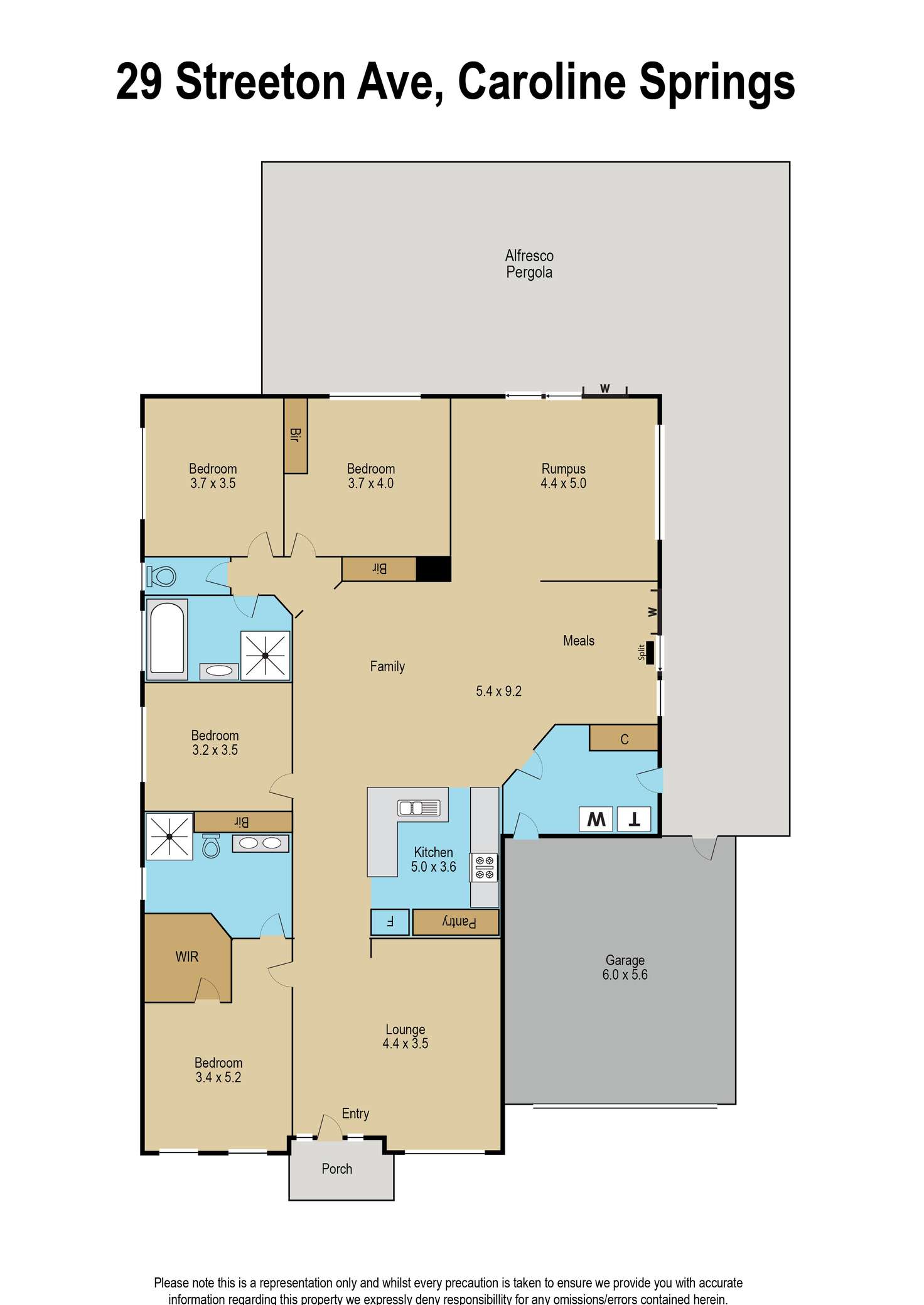 Floorplan of Homely house listing, 29 Streeton Avenue, Caroline Springs VIC 3023