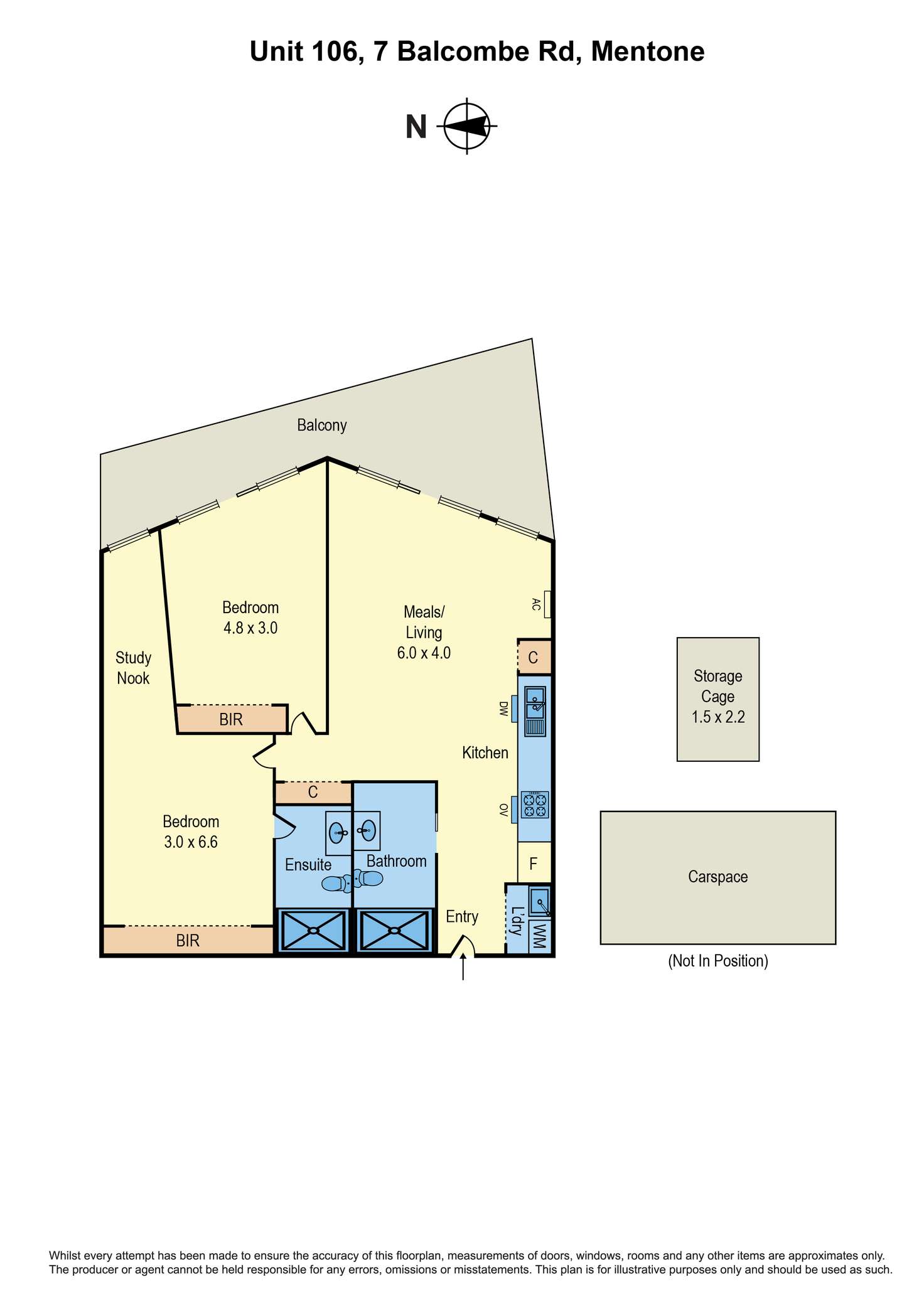 Floorplan of Homely apartment listing, 106/7 Balcombe Road, Mentone VIC 3194