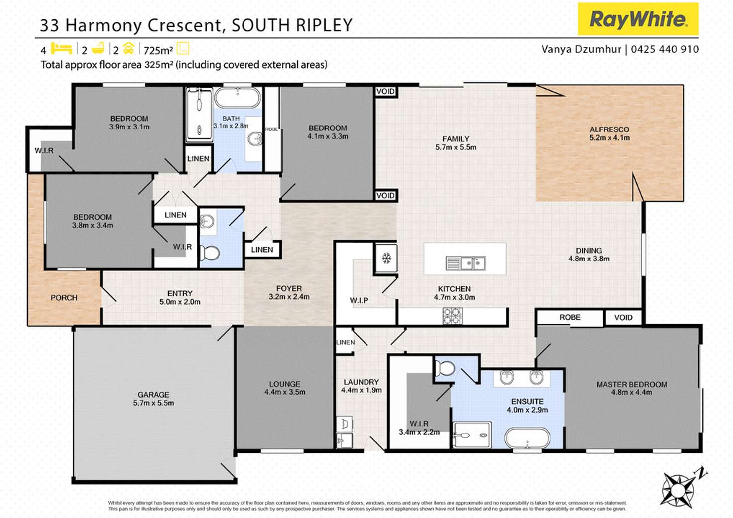 Floorplan of Homely house listing, 33 Harmony Crescent, South Ripley QLD 4306