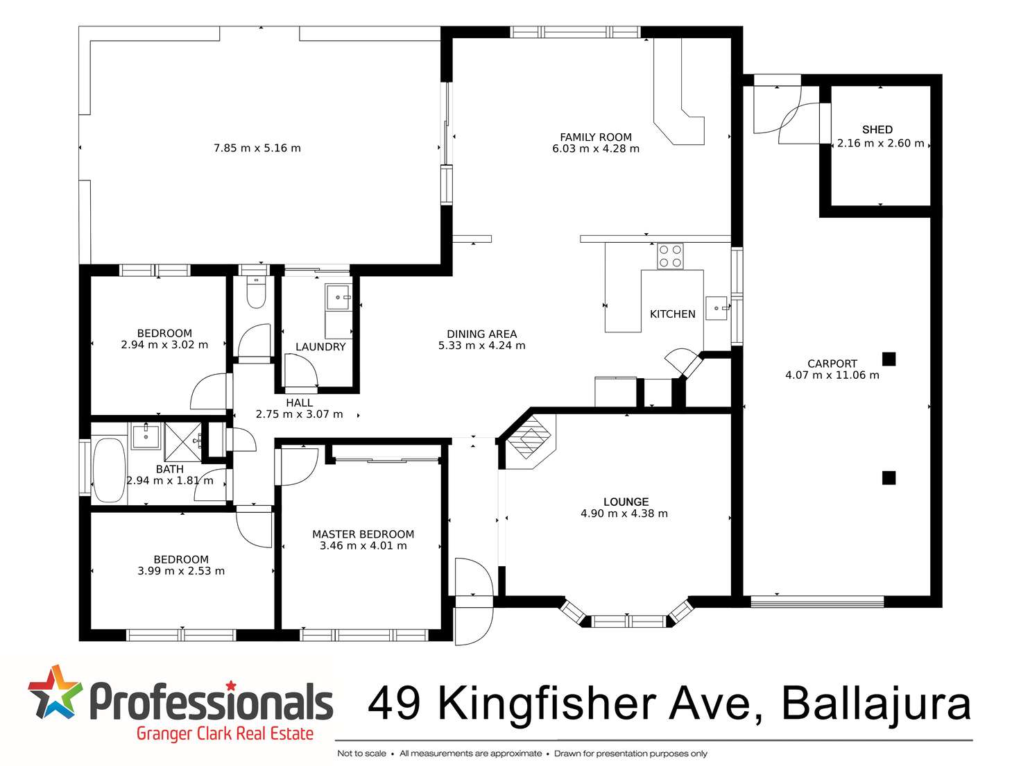 Floorplan of Homely house listing, 49 Kingfisher Avenue, Ballajura WA 6066