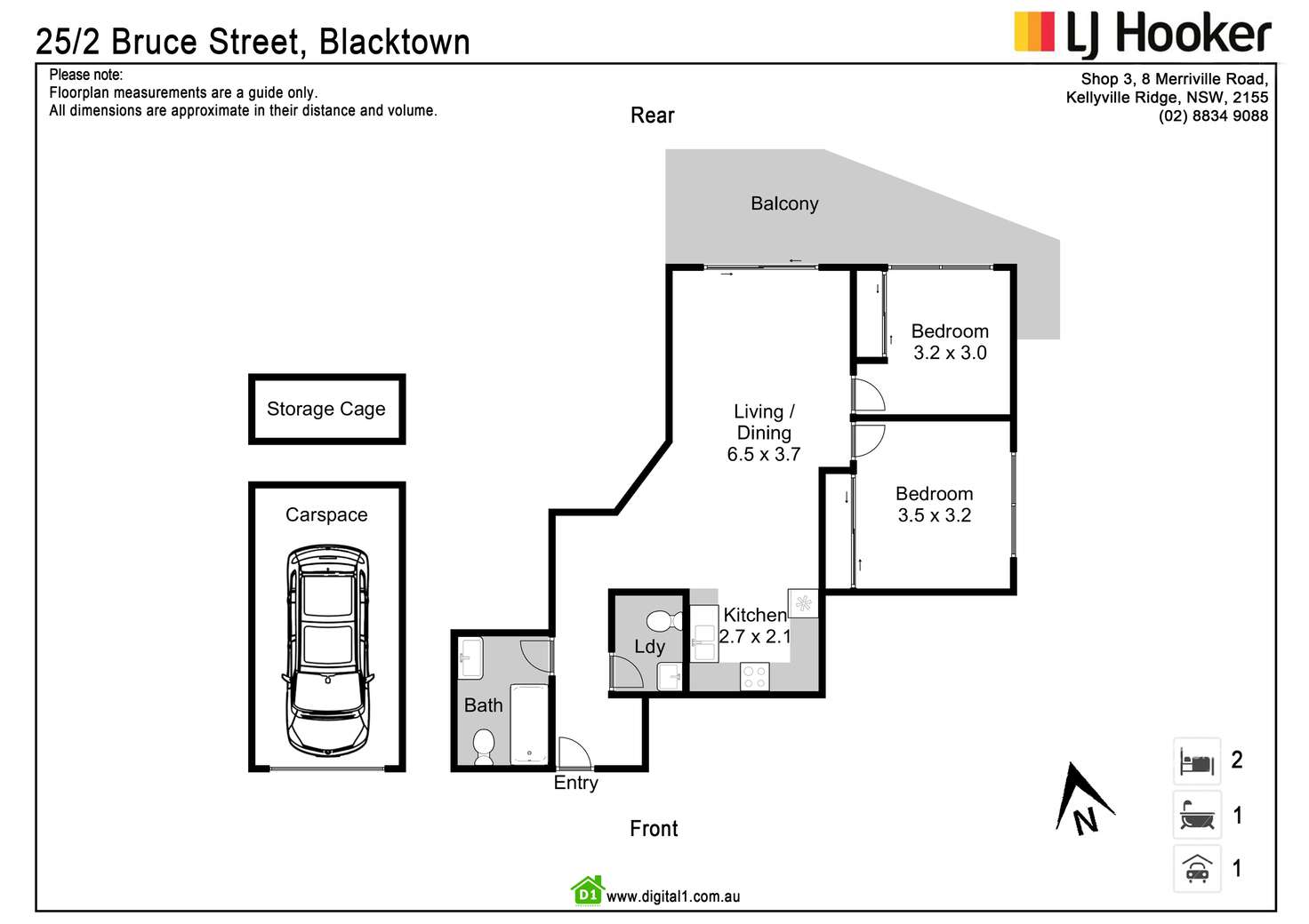 Floorplan of Homely house listing, 25/2 Bruce Street, Blacktown NSW 2148
