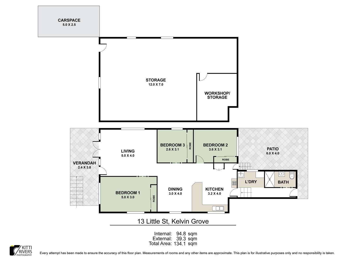 Floorplan of Homely house listing, 13 Little Street, Kelvin Grove QLD 4059