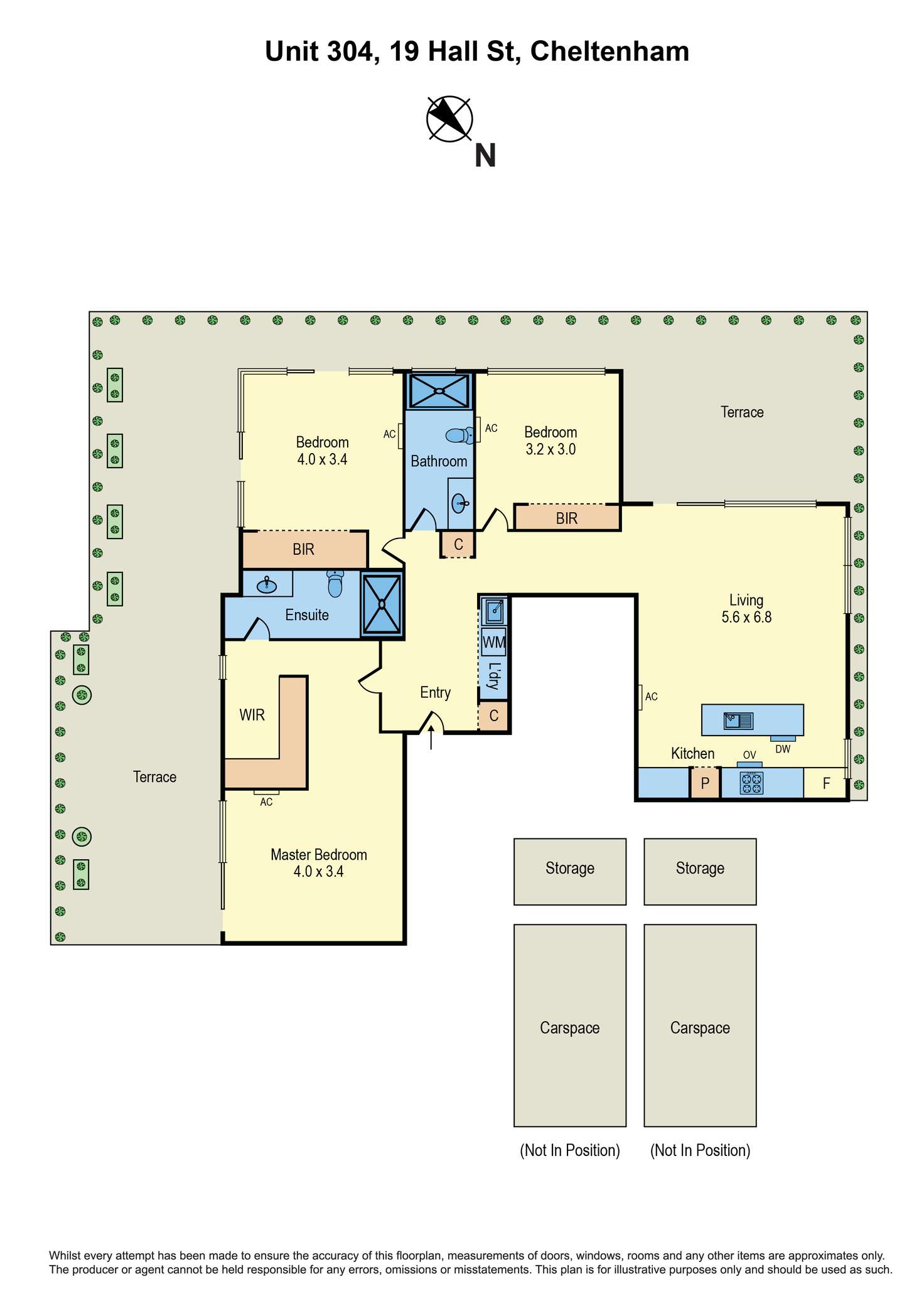 Floorplan of Homely apartment listing, 304/19 Hall Street, Cheltenham VIC 3192