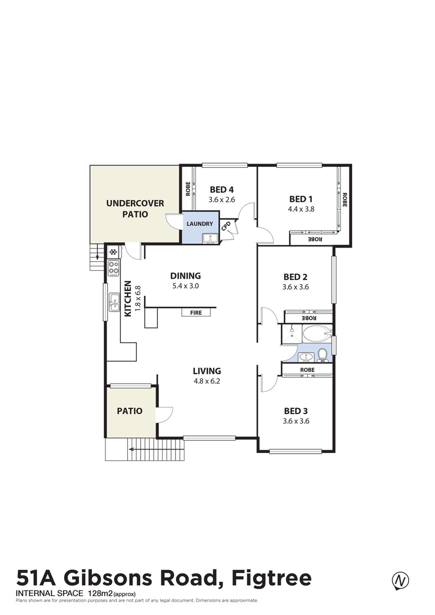 Floorplan of Homely house listing, 51a Gibsons Road, Figtree NSW 2525