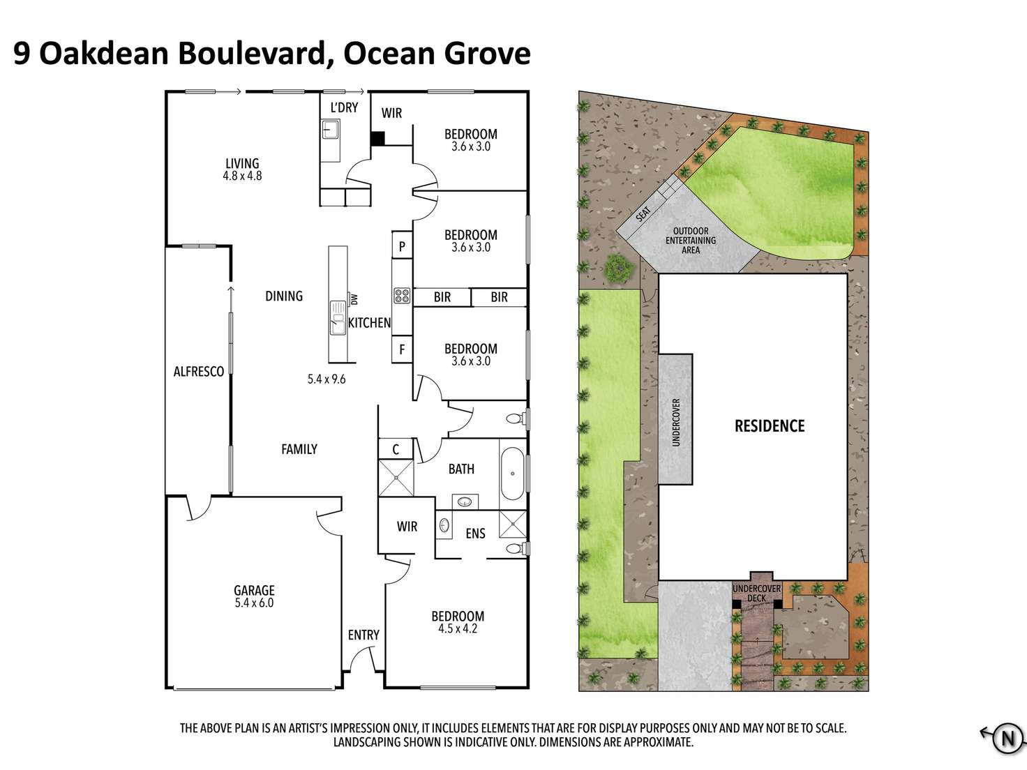 Floorplan of Homely house listing, 9 Oakdean Boulevard, Ocean Grove VIC 3226