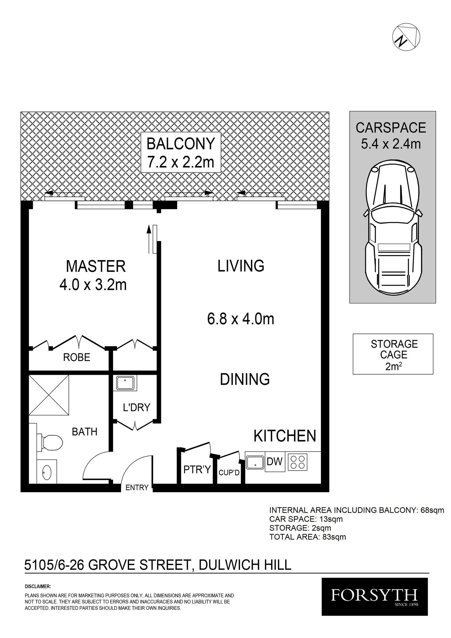 Floorplan of Homely apartment listing, 5105/6 Grove Street, Dulwich Hill NSW 2203