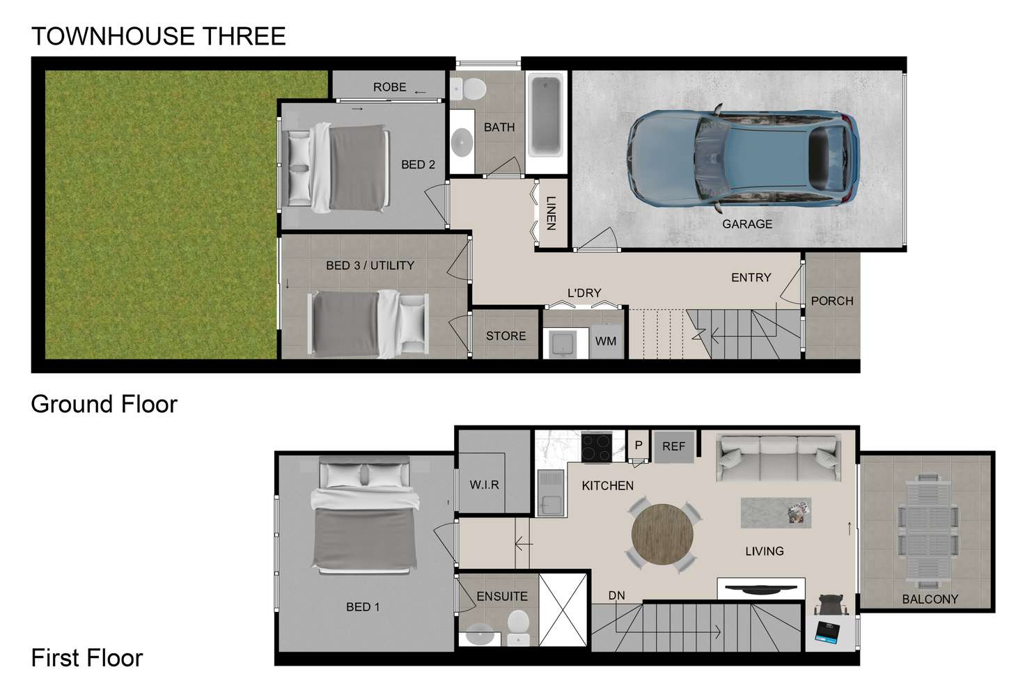 Floorplan of Homely townhouse listing, 3/28 Mitcham Street, Gaythorne QLD 4051