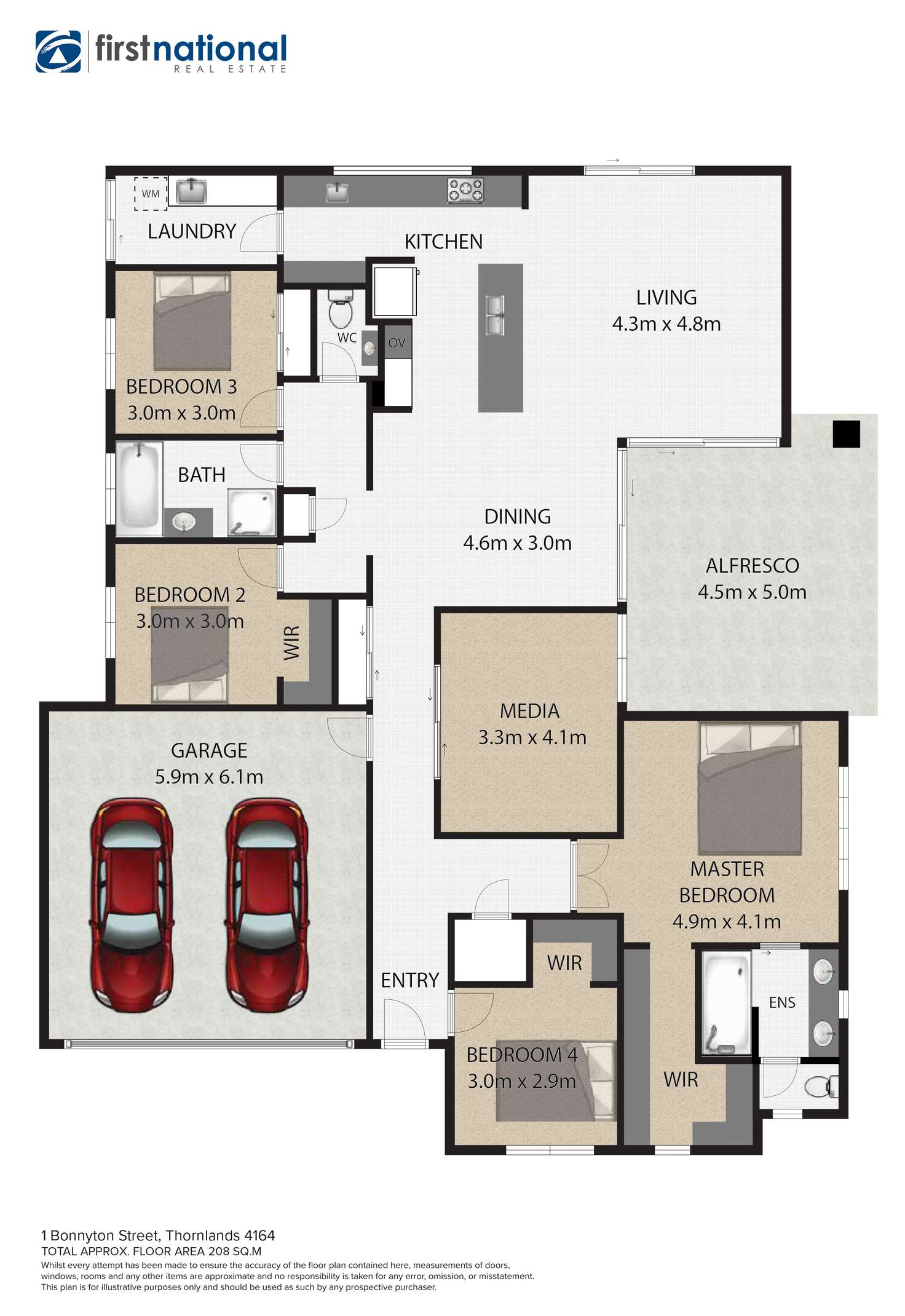 Floorplan of Homely house listing, 1 Bonnyton Street, Thornlands QLD 4164