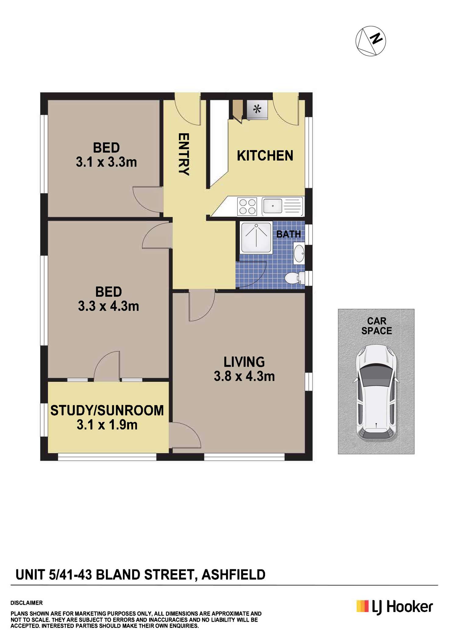 Floorplan of Homely apartment listing, 5/41-43 Bland Street, Ashfield NSW 2131