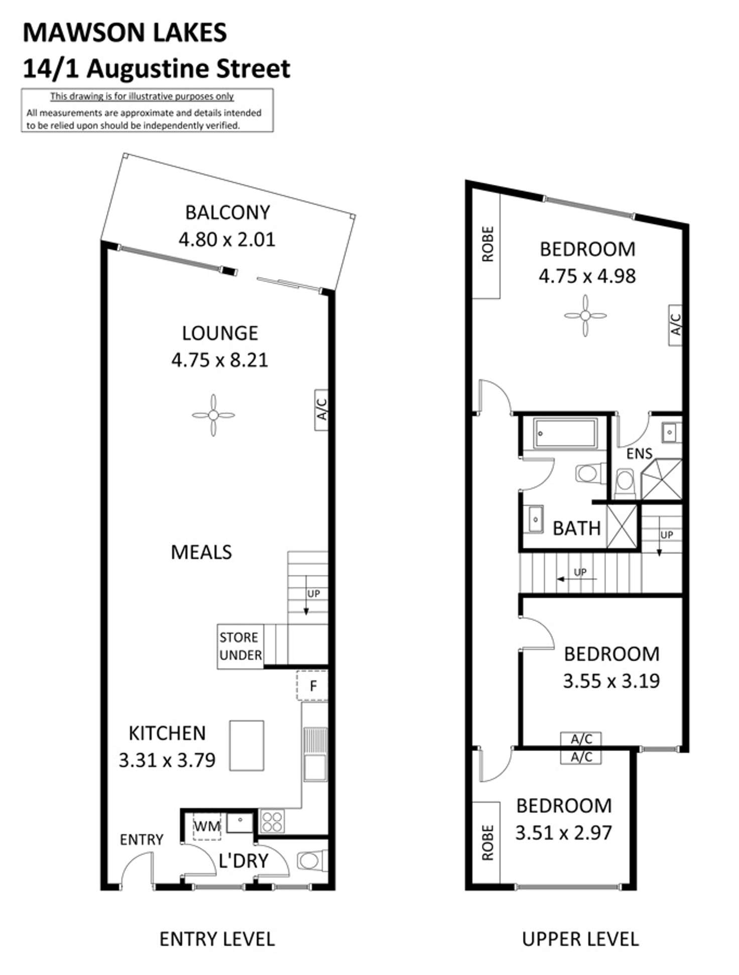 Floorplan of Homely apartment listing, 14/105-107 Elder Drive, Mawson Lakes SA 5095