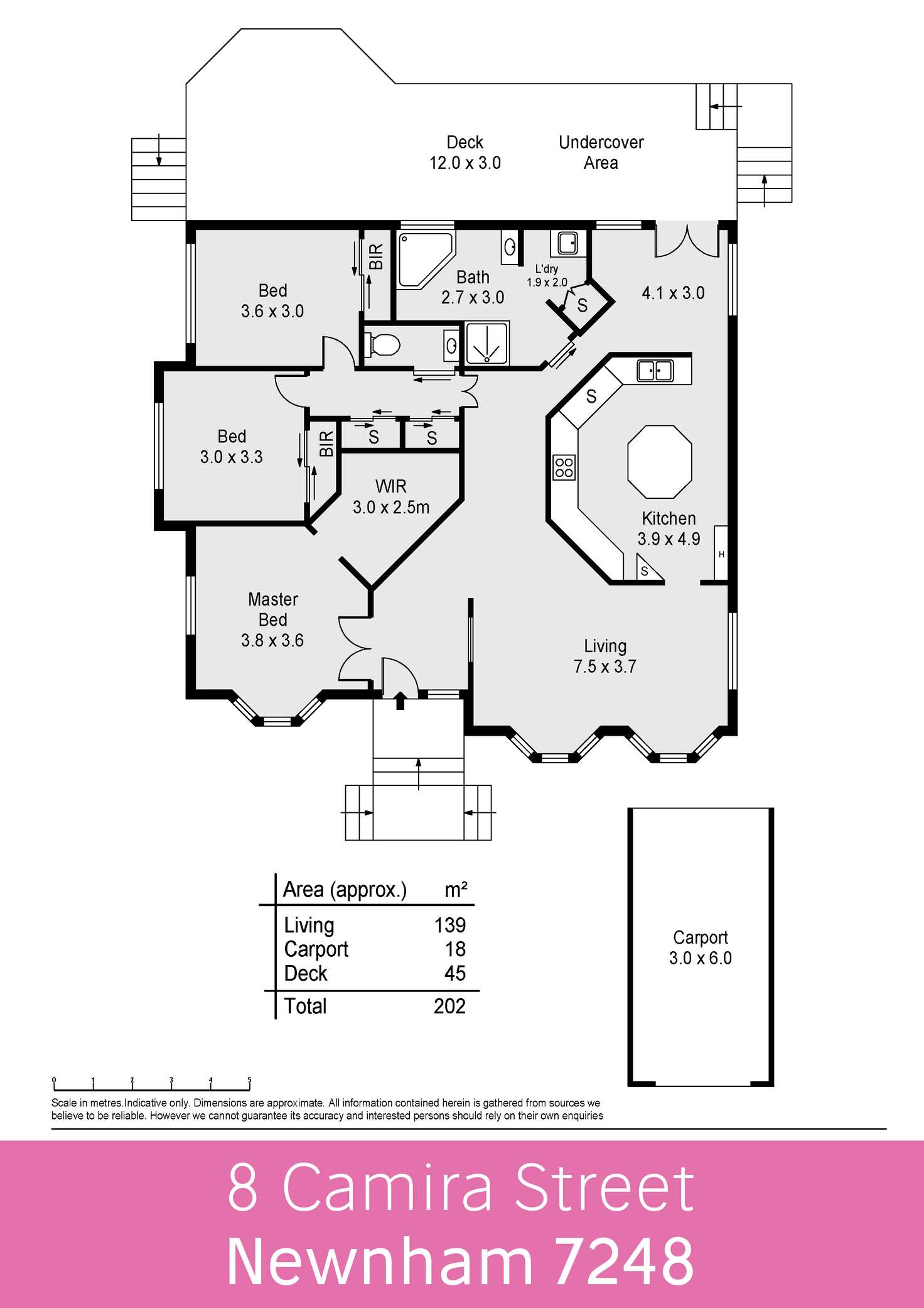 Floorplan of Homely house listing, 8 Camira Street, Newnham TAS 7248