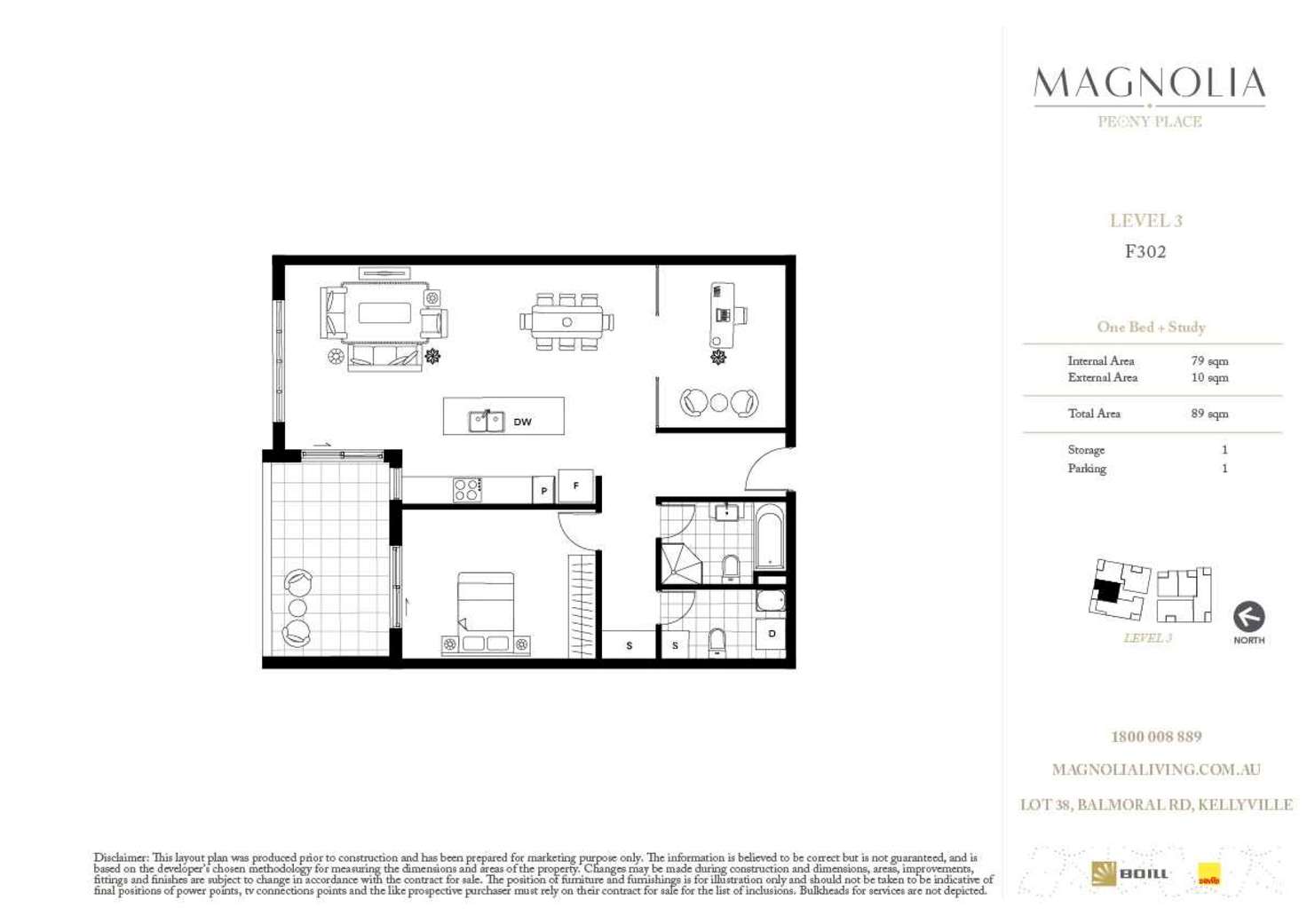 Floorplan of Homely apartment listing, 331/3 Gerbera Place, Kellyville NSW 2155