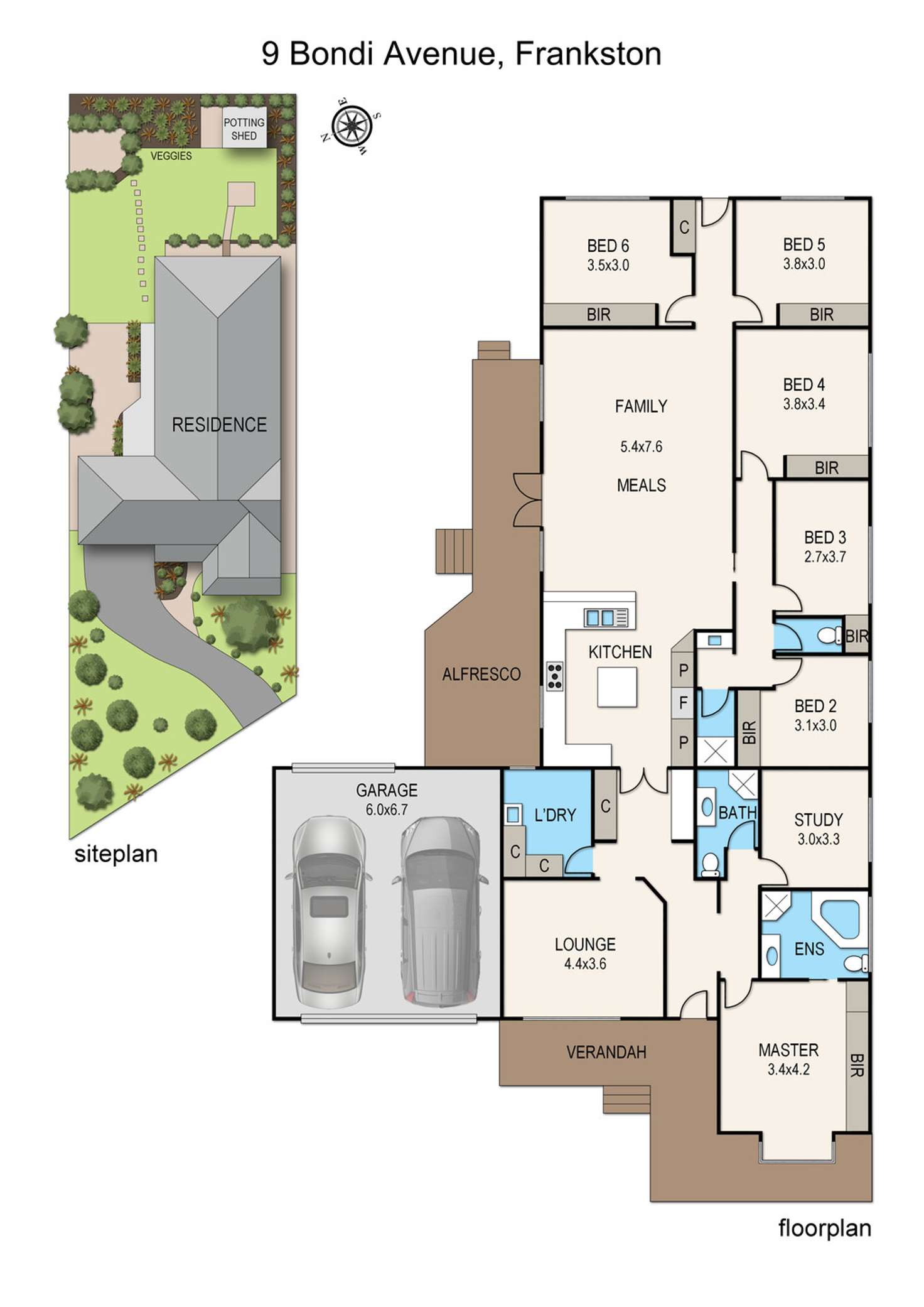 Floorplan of Homely house listing, 9 Bondi Avenue, Frankston VIC 3199