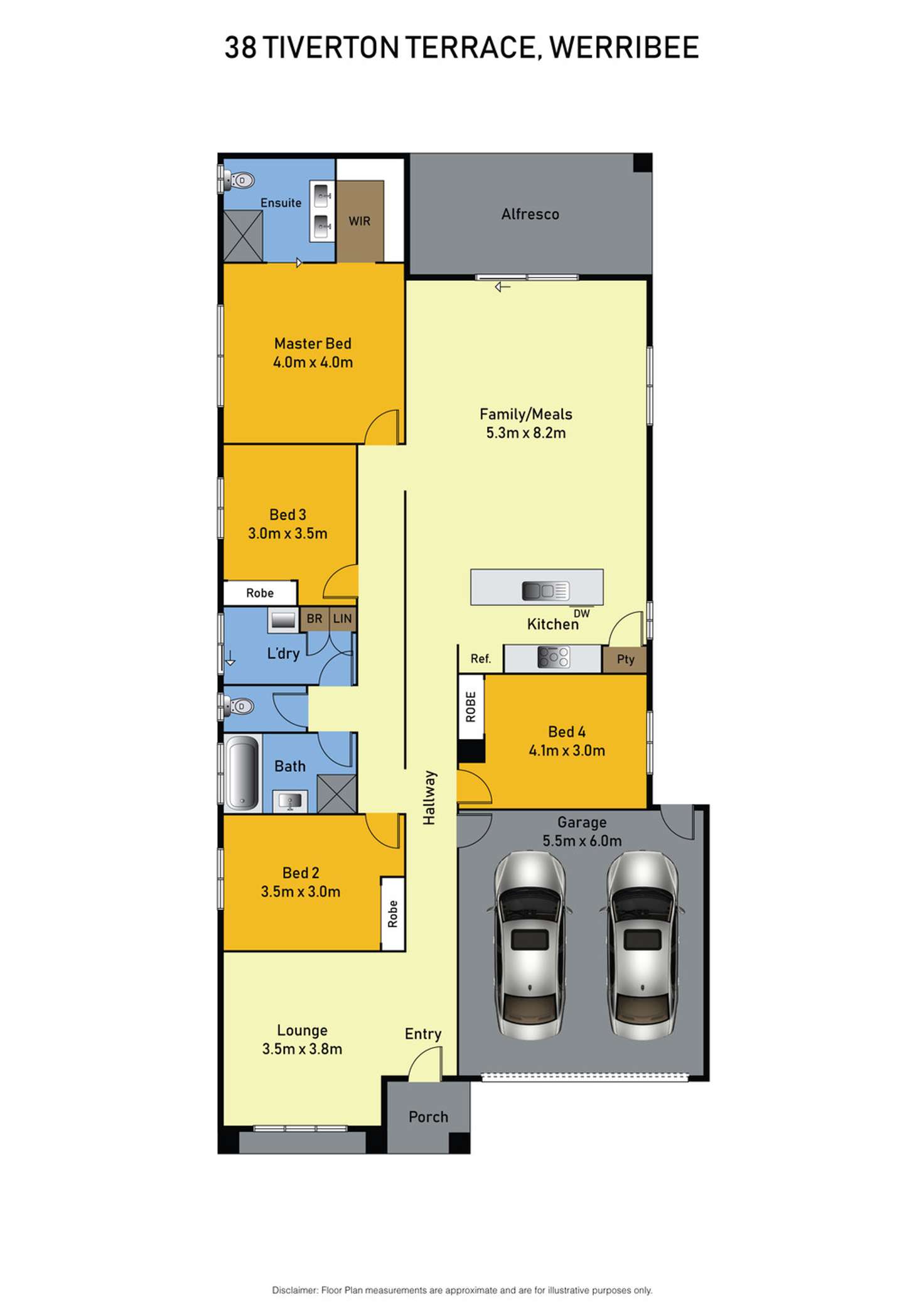 Floorplan of Homely house listing, 38 Tiverton Terrace, Werribee VIC 3030