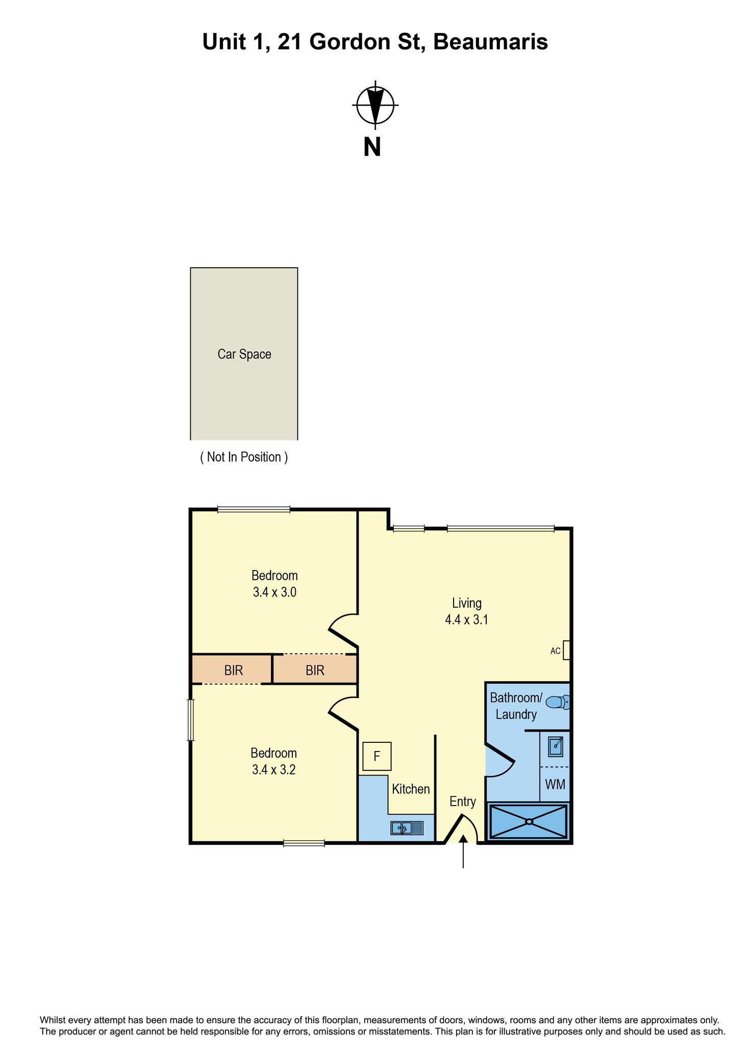 Floorplan of Homely unit listing, 1/21 Gordon Street, Beaumaris VIC 3193